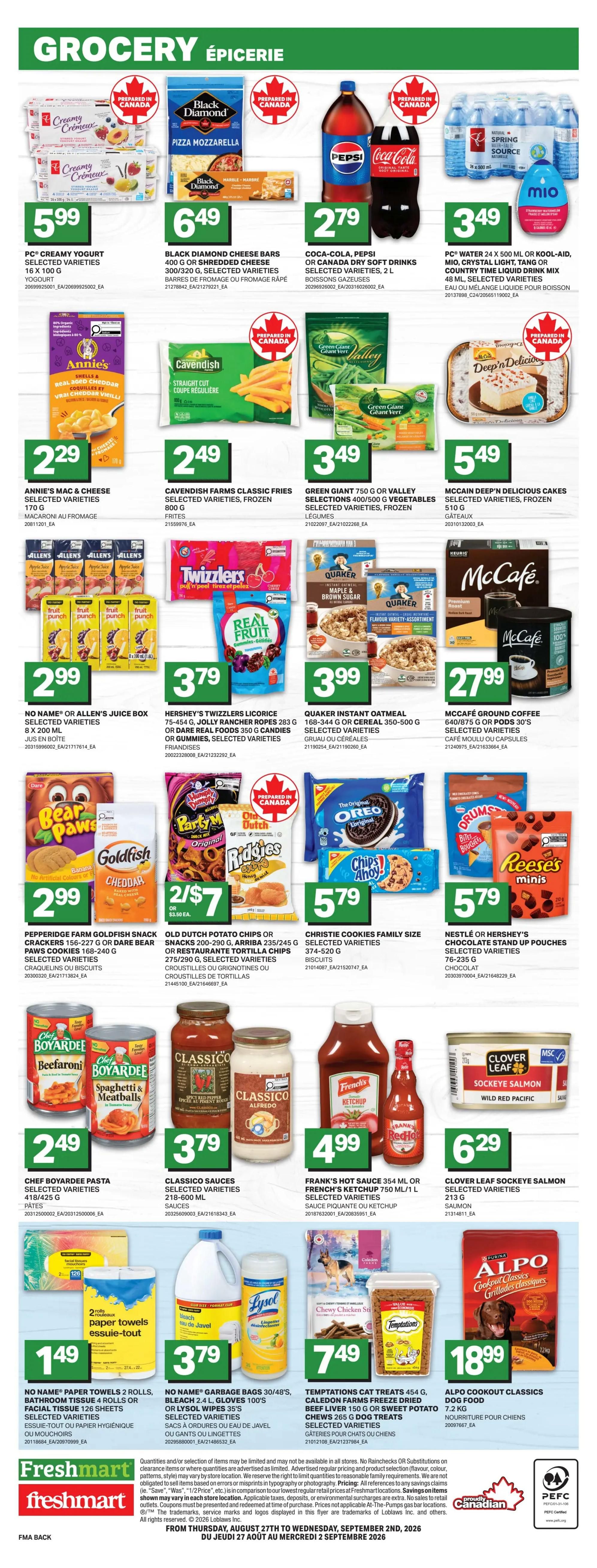 Freshmart (Atlantic) Flyer August 27 to September 2