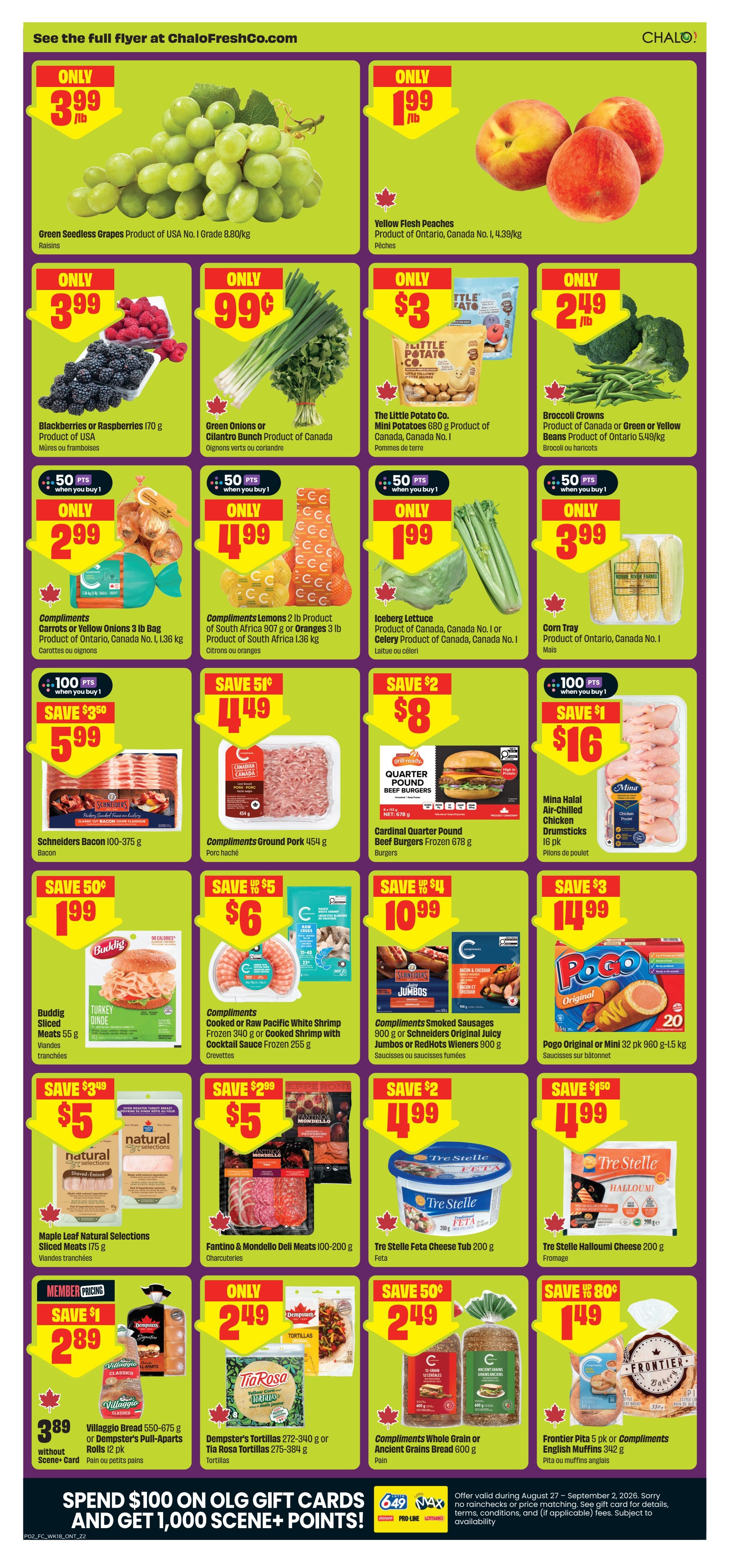Chalo! FreshCo (ON) Flyer August 27 to September 2