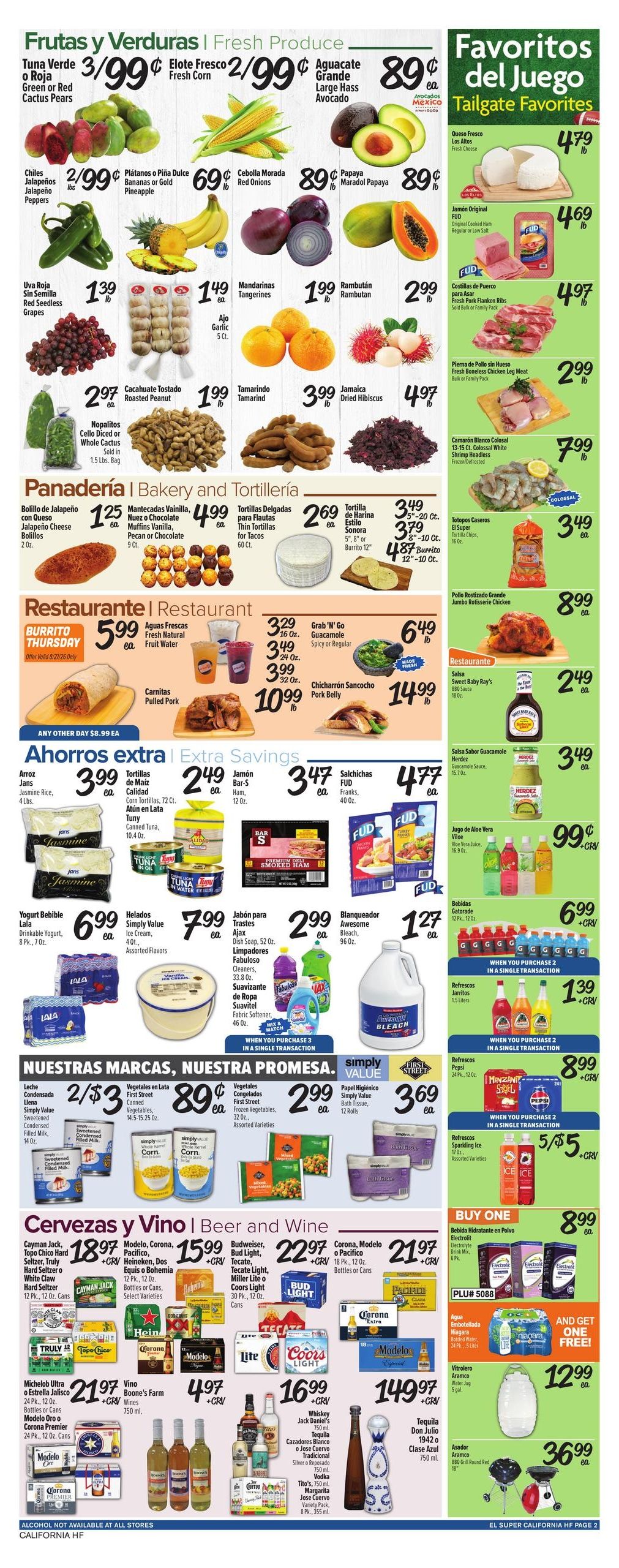 El Super (Camp Pendleton Area, CA) Weekly Ad August 26 - September 1, 2026