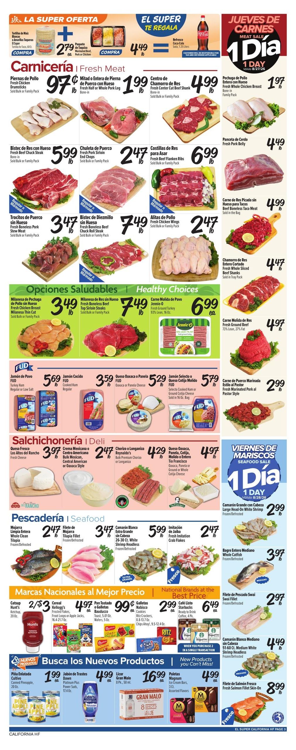 El Super (Camp Pendleton Area, CA) Weekly Ad August 26 - September 1, 2026