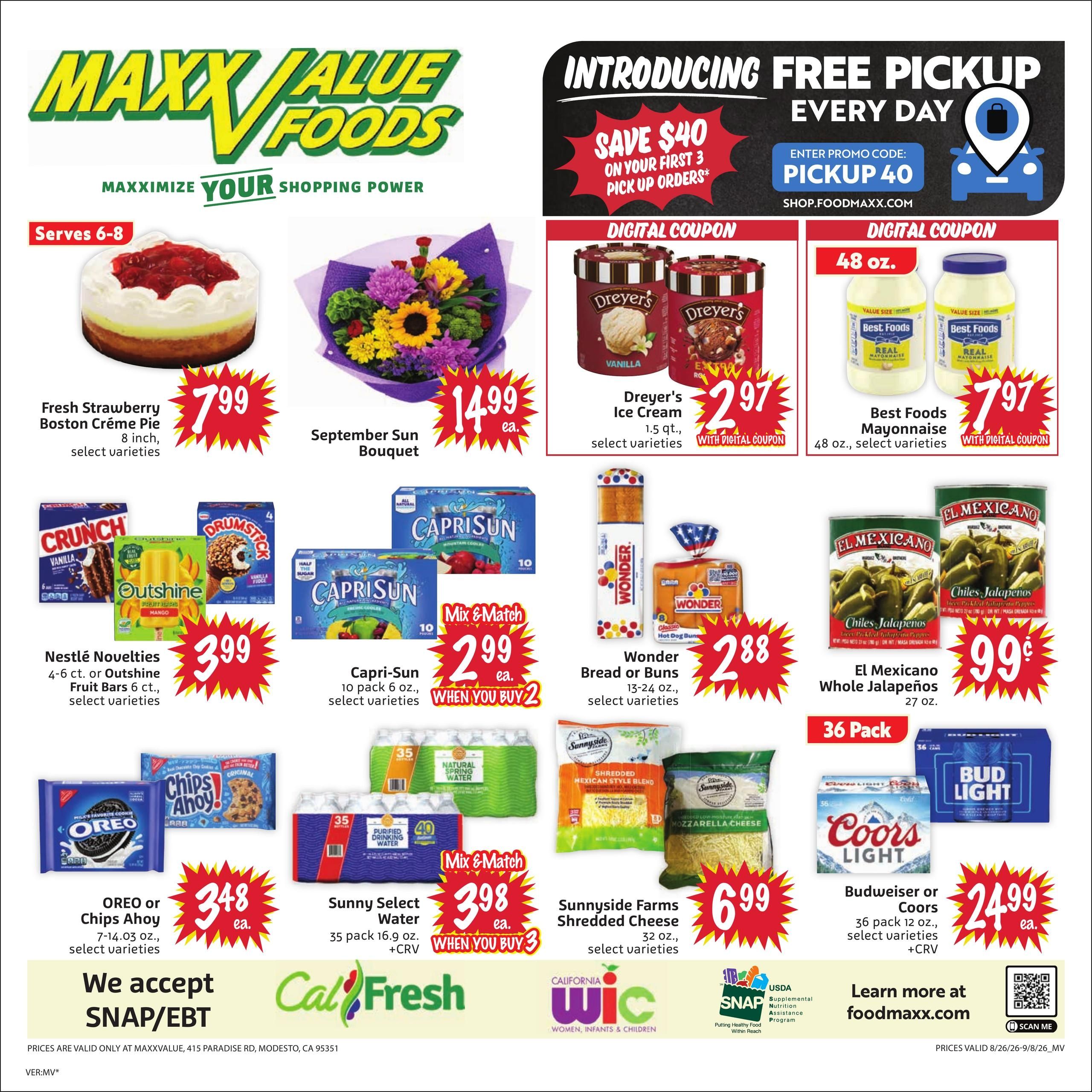 FoodMaxx (Rancho Cucamonga–Fullerton Area, CA) Weekly Ad August 26 - September 8, 2026