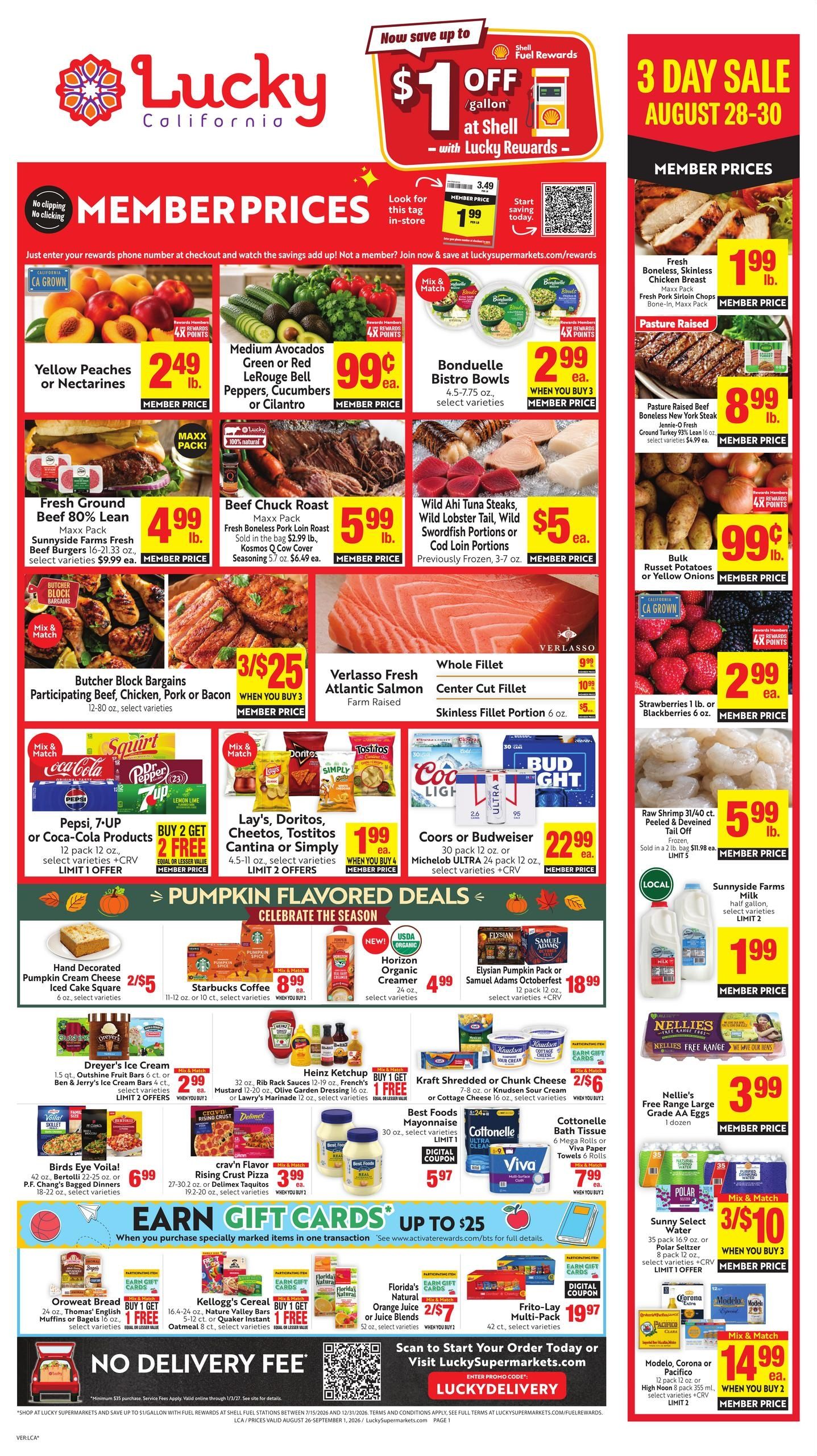 Lucky Supermarkets (CA) Weekly Ad August 26 - September 1, 2026