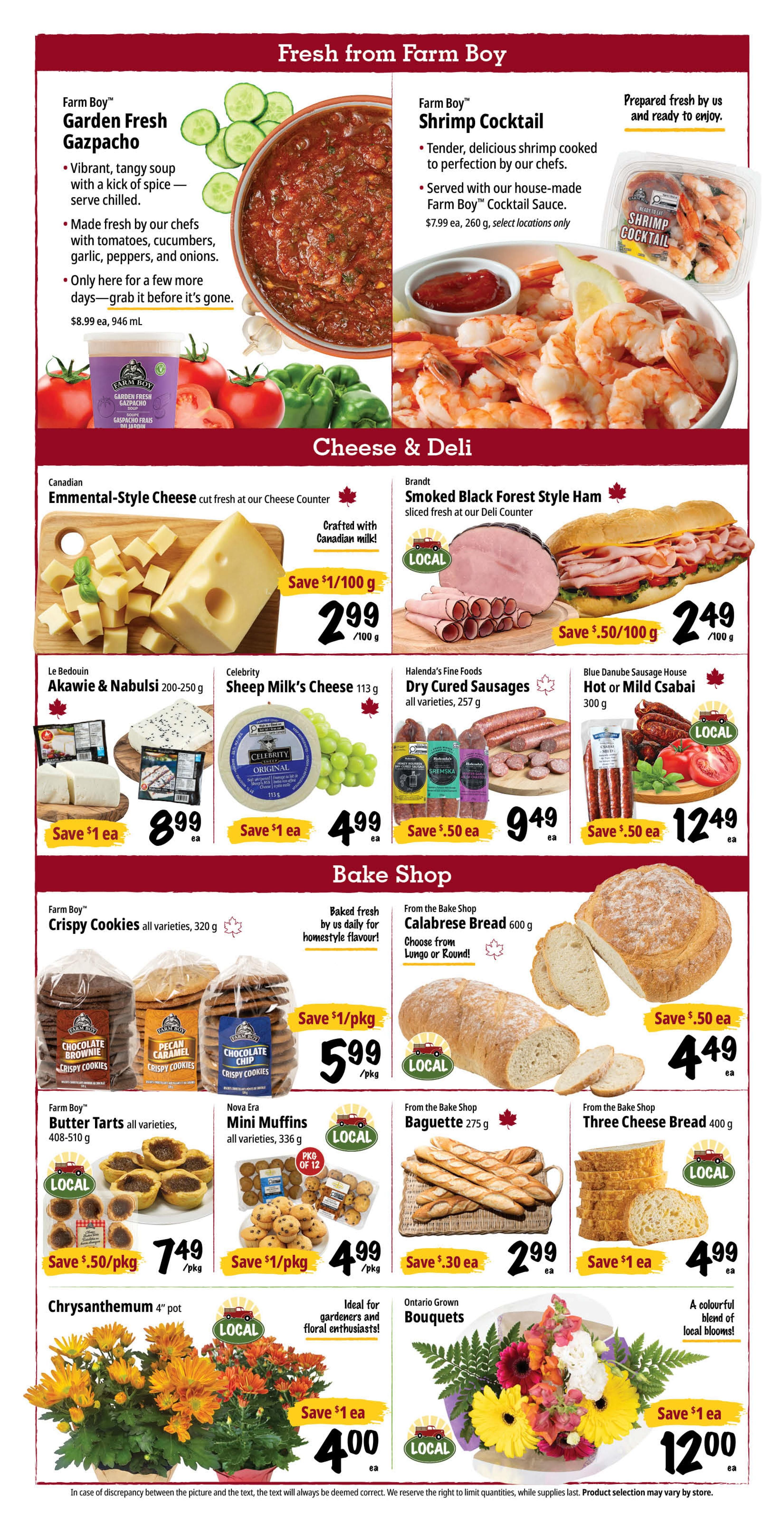 Farm Boy Flyer August 27 to September 2