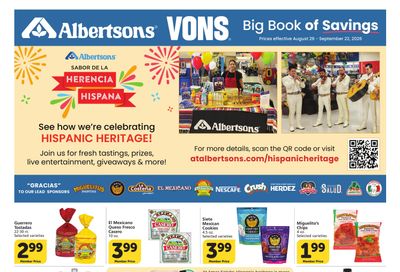 Vons (CA) Big Book of Savings Weekly Ad August 26 - September 22, 2026