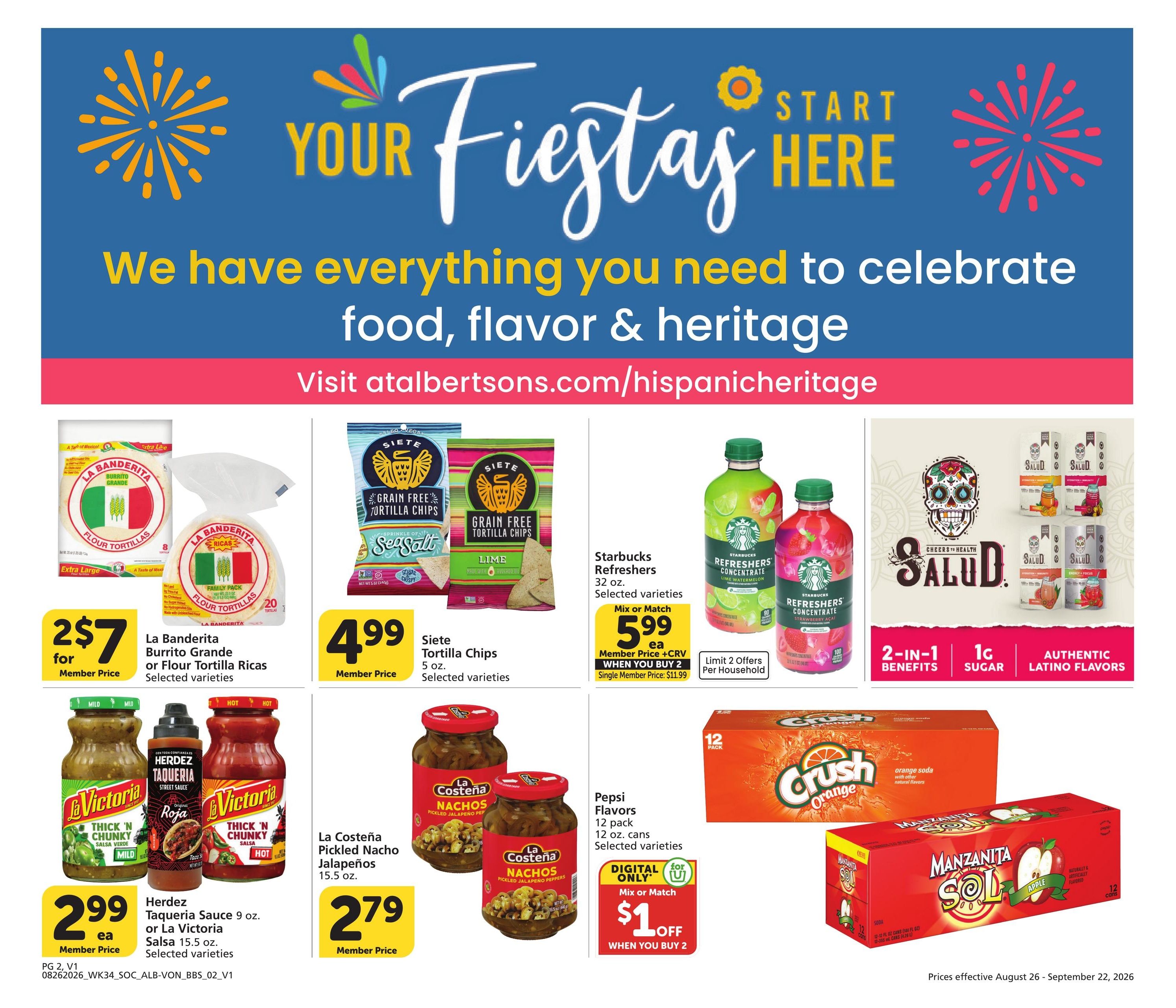 Vons (CA) Big Book of Savings Weekly Ad August 26 - September 22, 2026