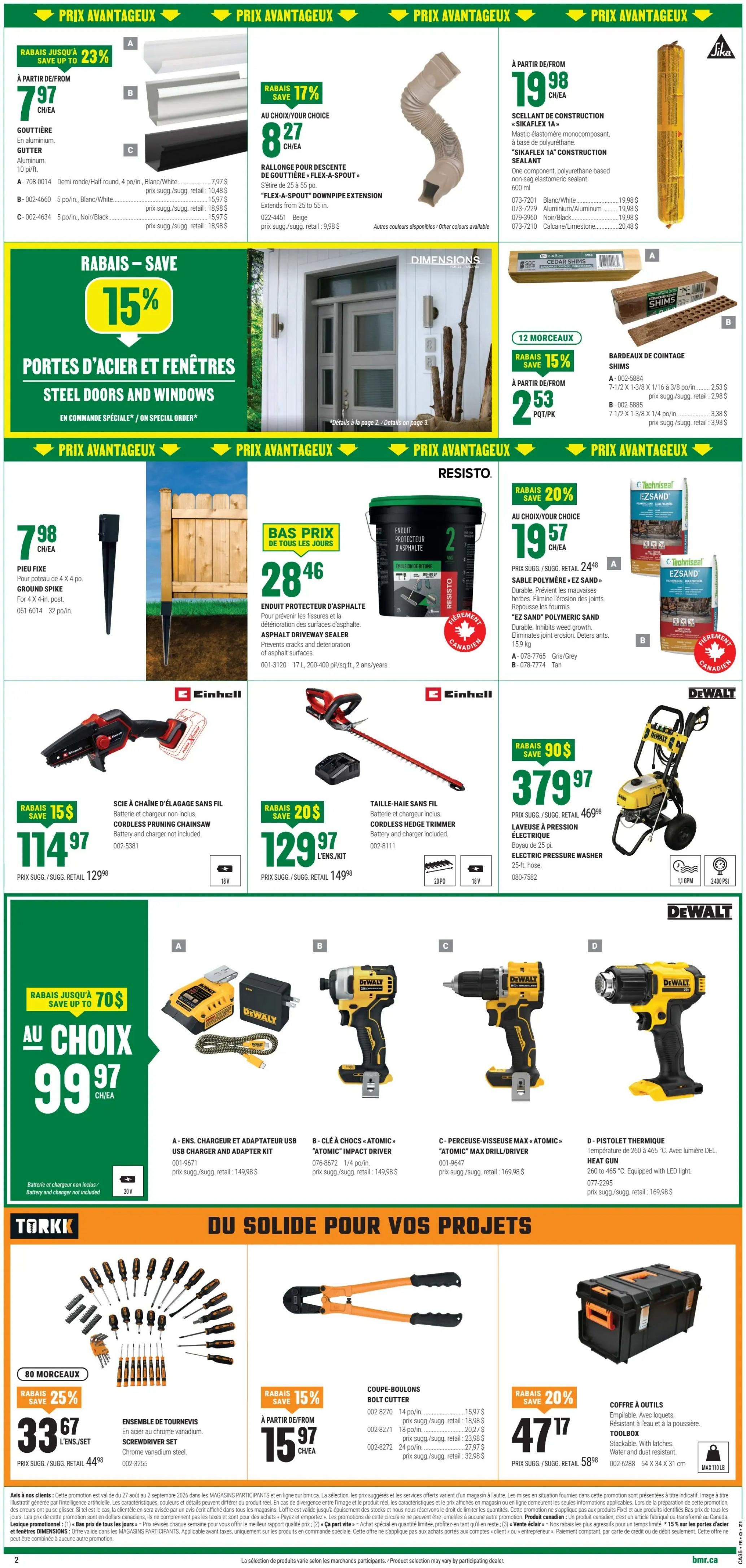 BMR Flyer August 27 to September 2