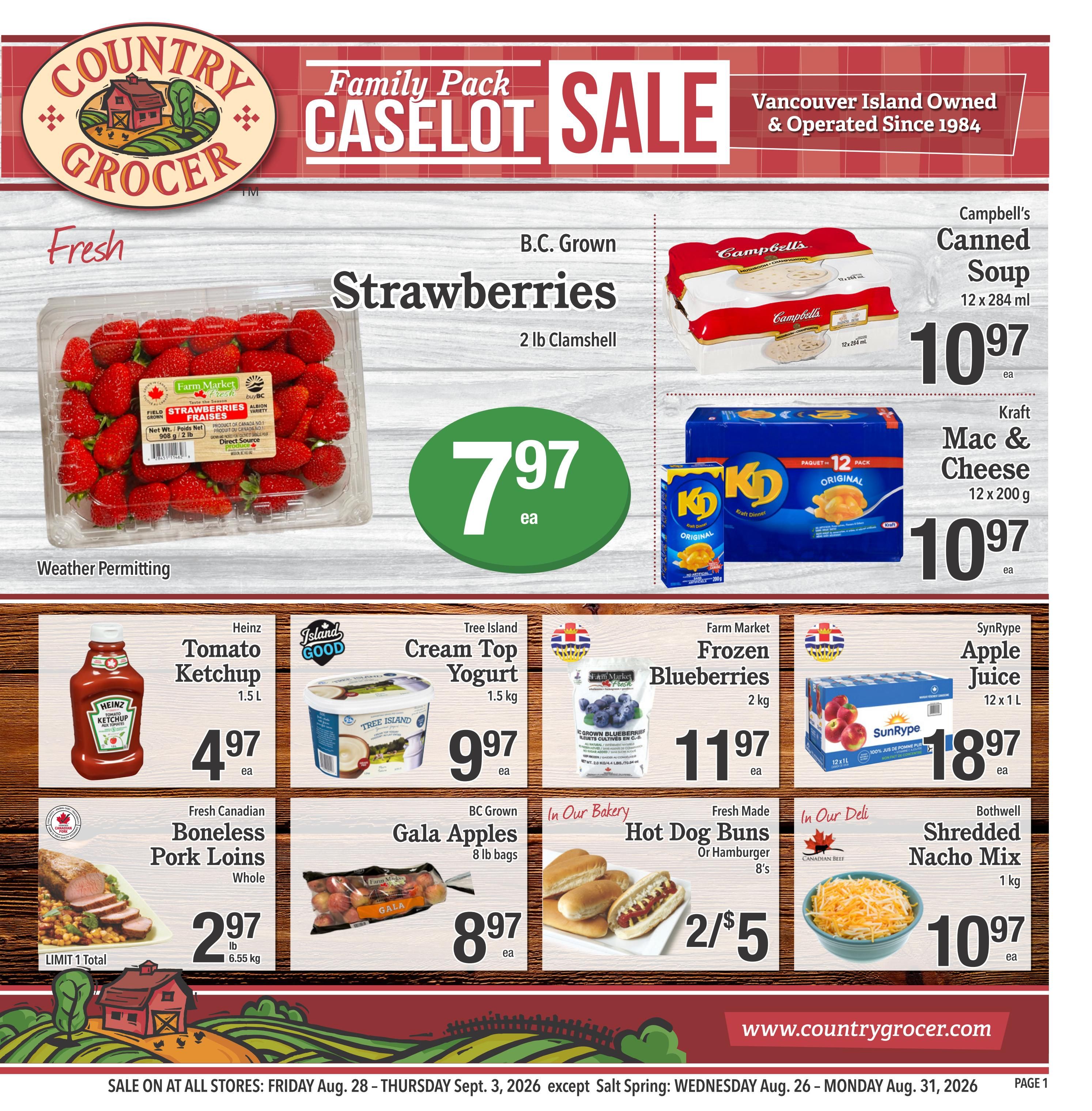 Country Grocer Flyer August 28 to September 3