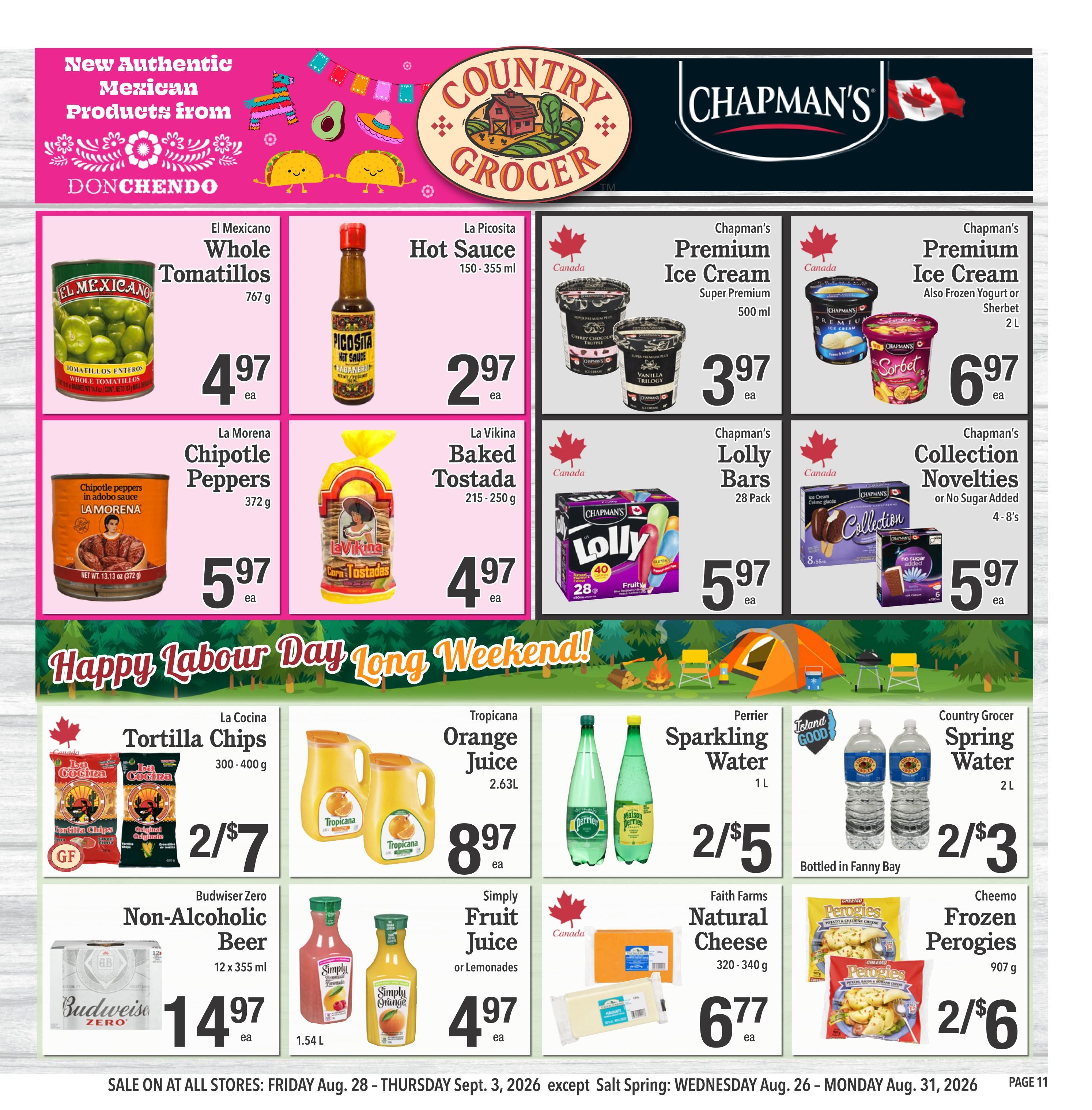 Country Grocer Flyer August 28 to September 3