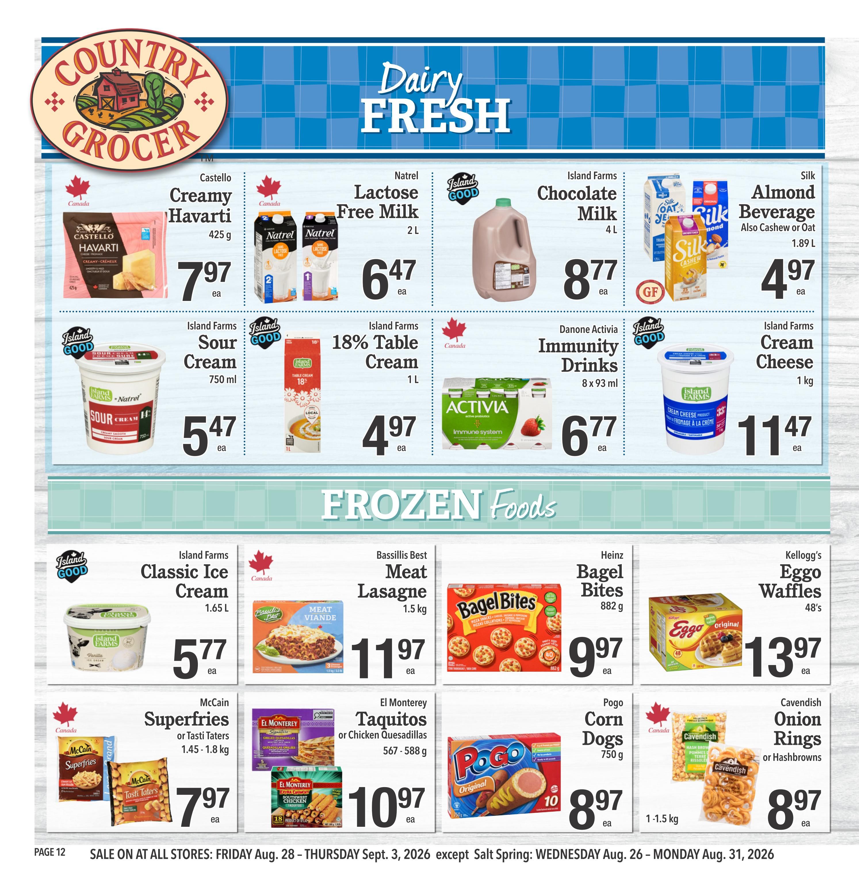 Country Grocer Flyer August 28 to September 3