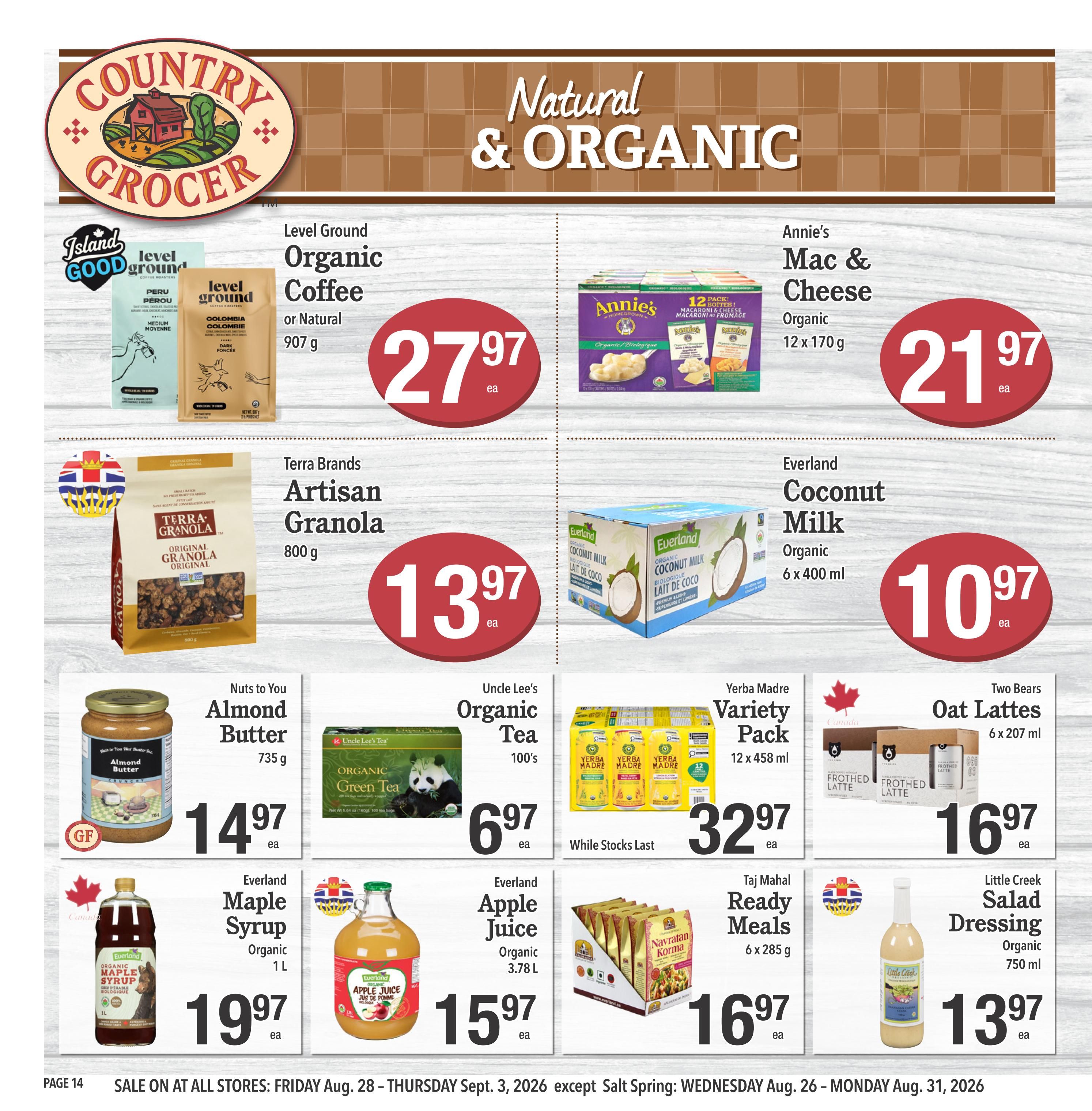 Country Grocer Flyer August 28 to September 3