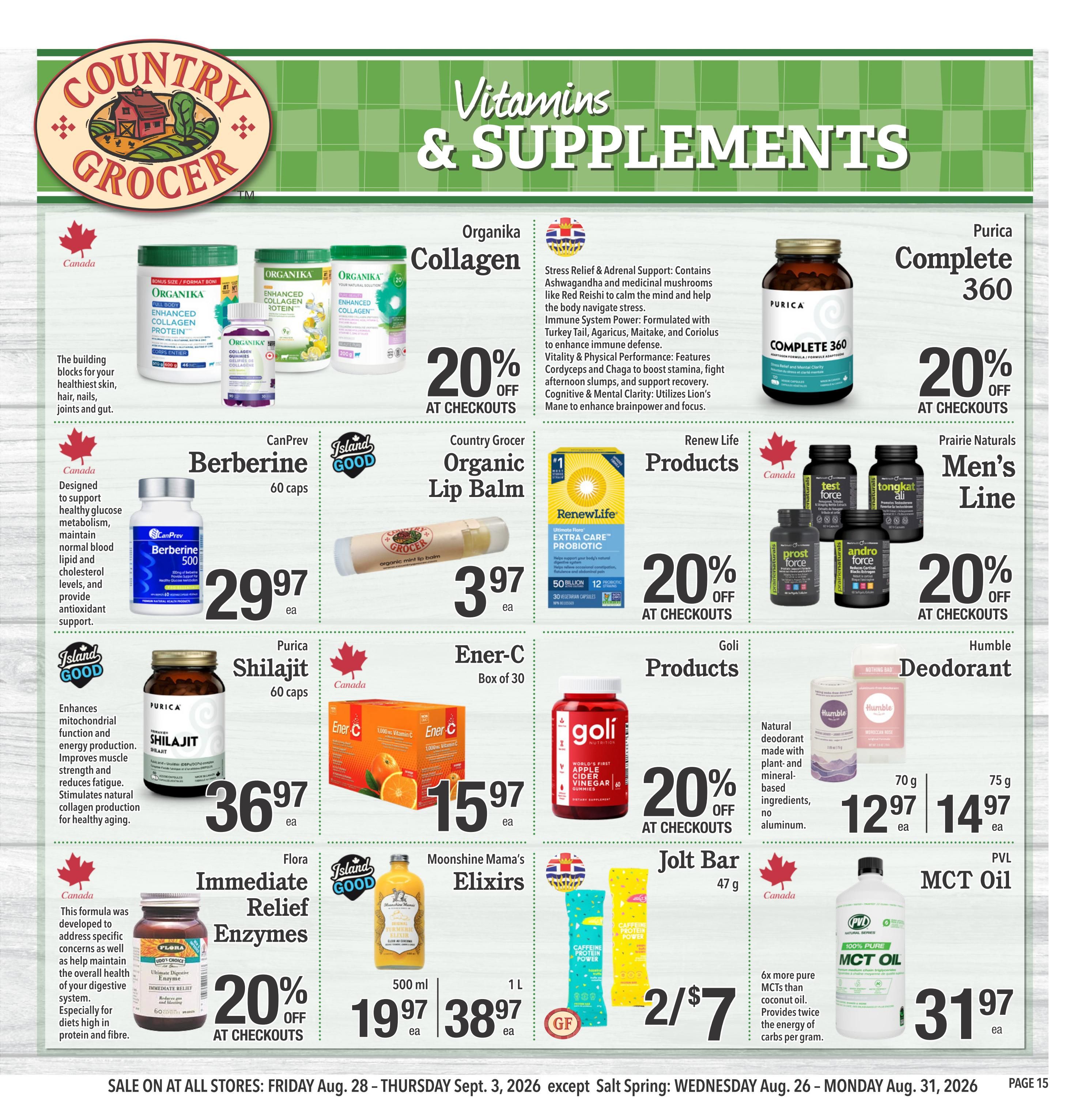 Country Grocer Flyer August 28 to September 3