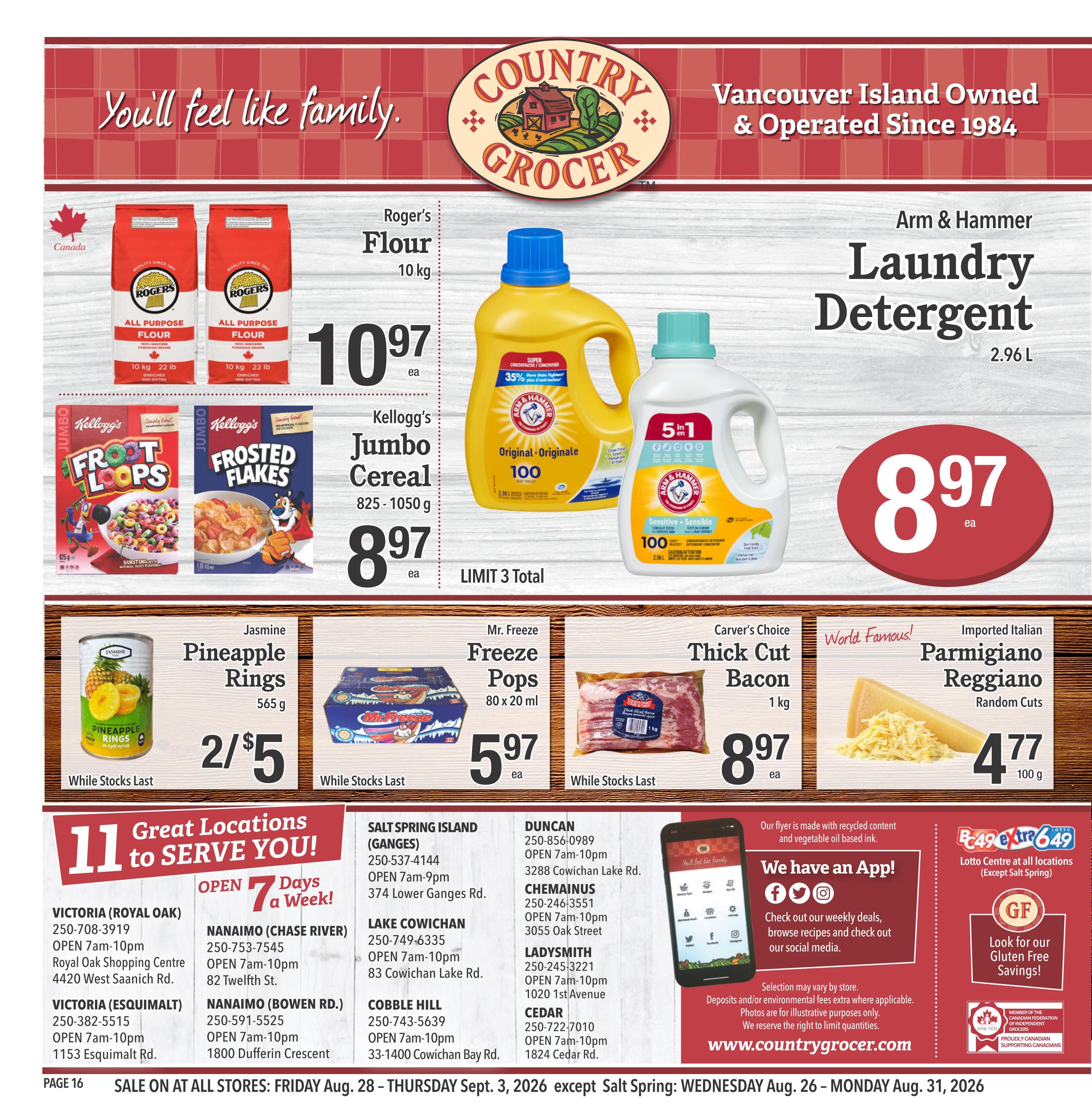 Country Grocer Flyer August 28 to September 3