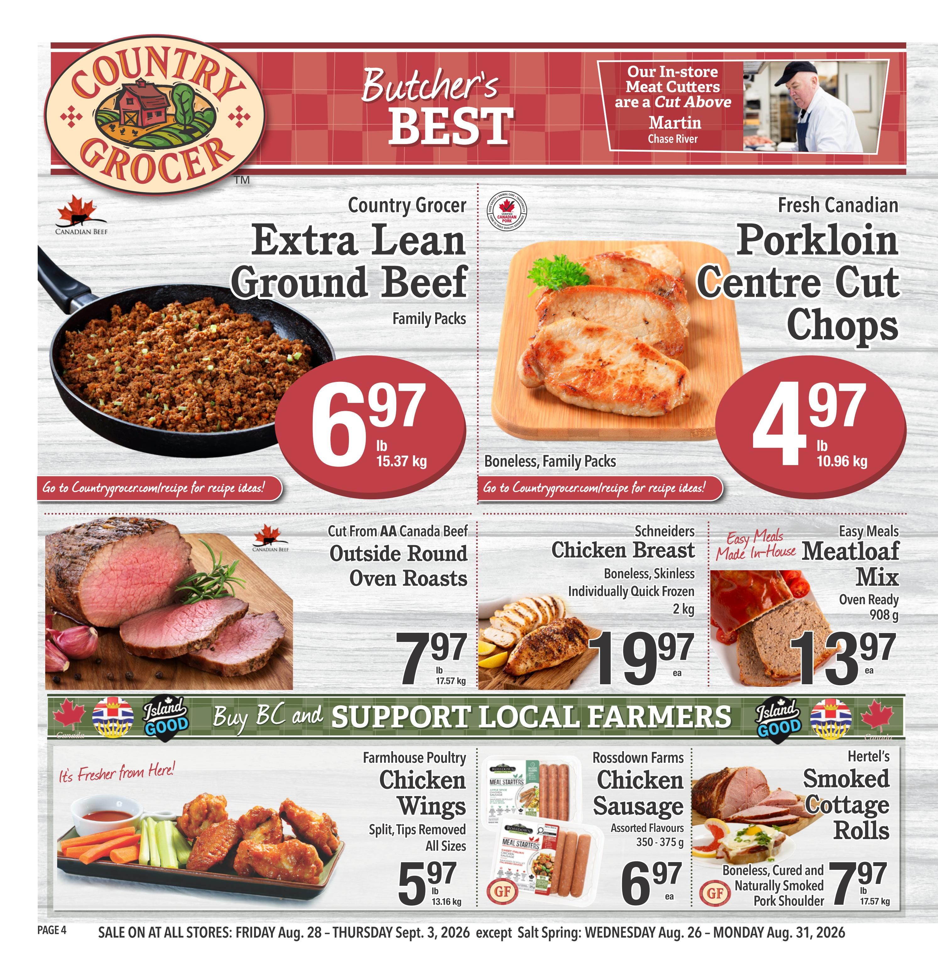 Country Grocer Flyer August 28 to September 3