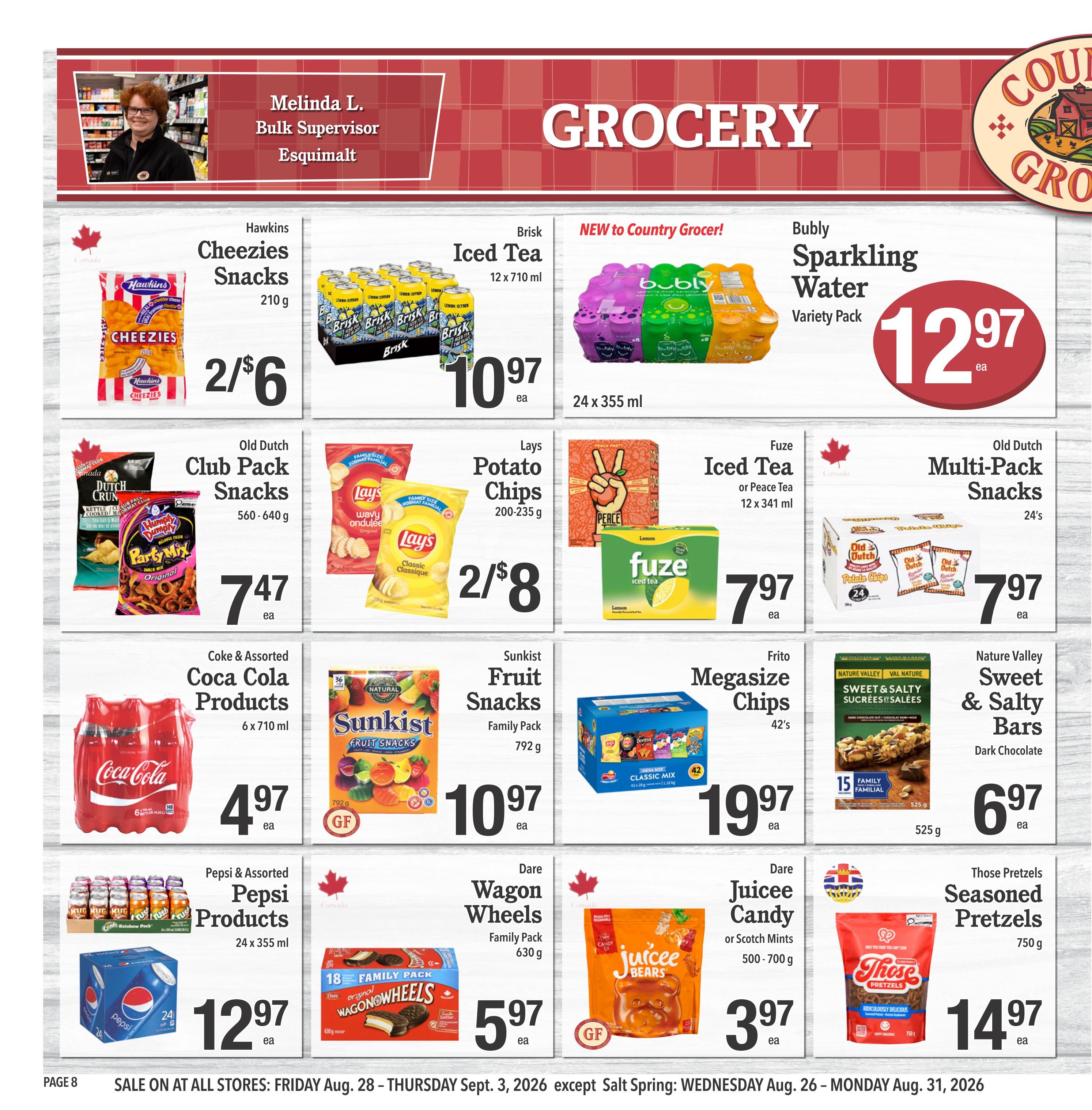 Country Grocer Flyer August 28 to September 3