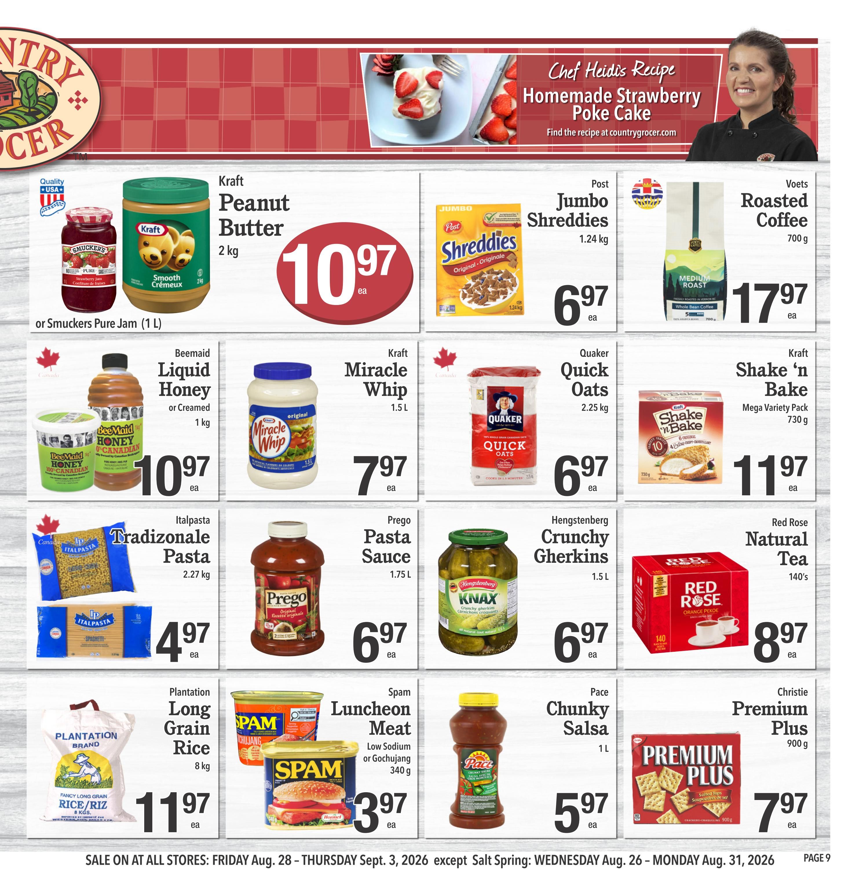 Country Grocer Flyer August 28 to September 3