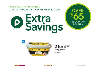 Publix Extra Savings Weekly Ad August 26 - September 8, 2026