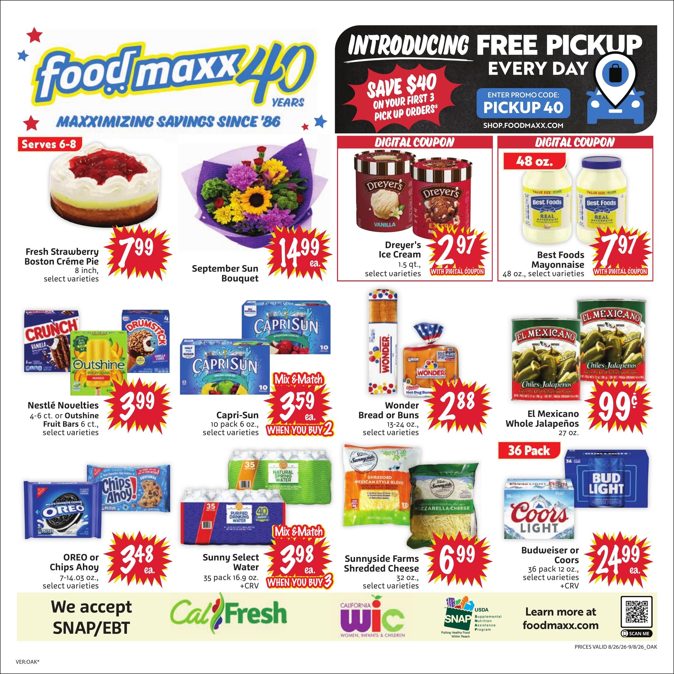 FoodMaxx (Berkeley Area, CA) Weekly Ad August 26 - September 8, 2026
