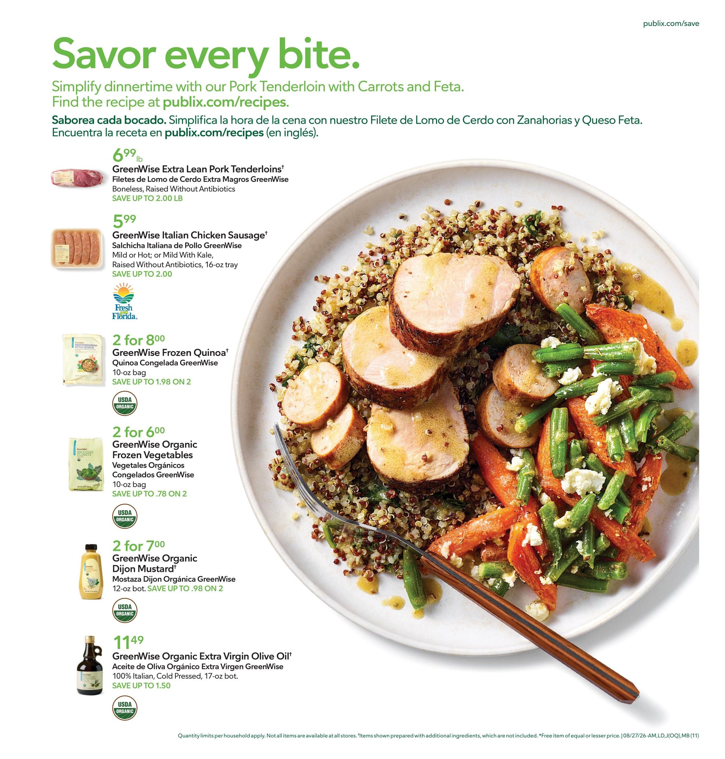 Publix Anuncio Semanal Español Weekly Ad August 26 - September 1, 2026