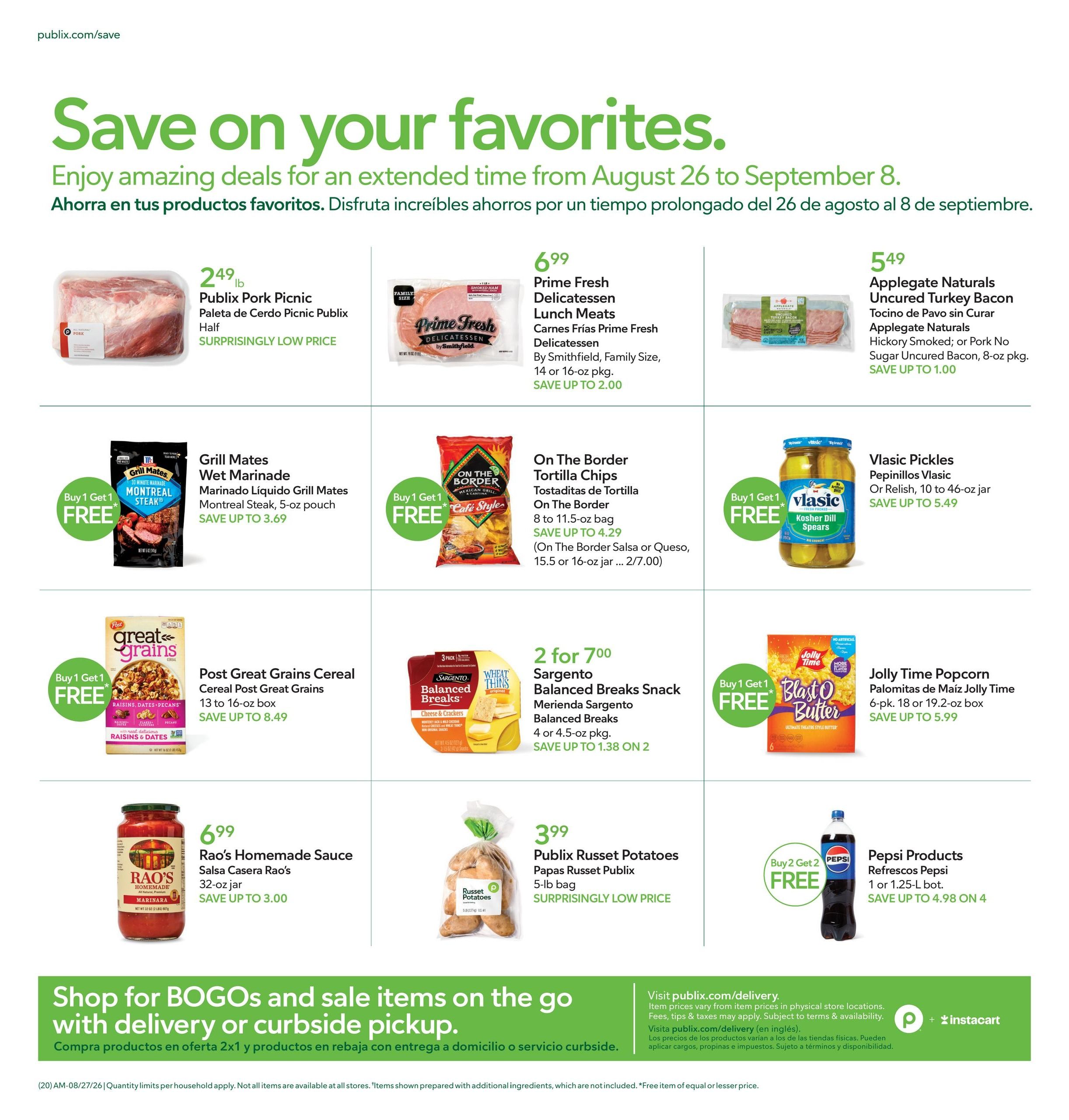 Publix Anuncio Semanal Español Weekly Ad August 26 - September 1, 2026