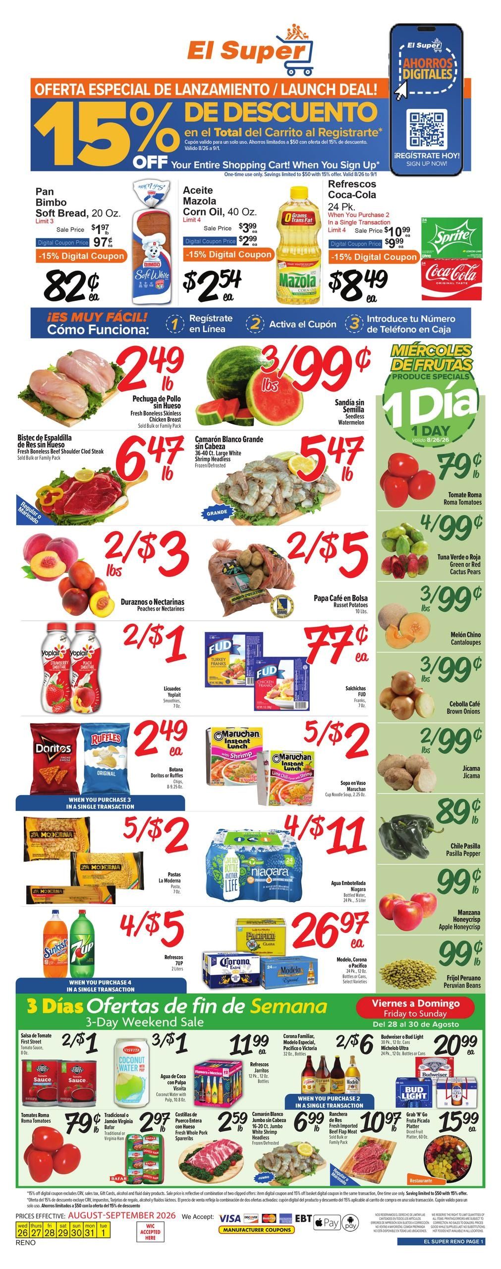 El Super (Loyalton Area, CA) Weekly Ad August 26 - September 1, 2026