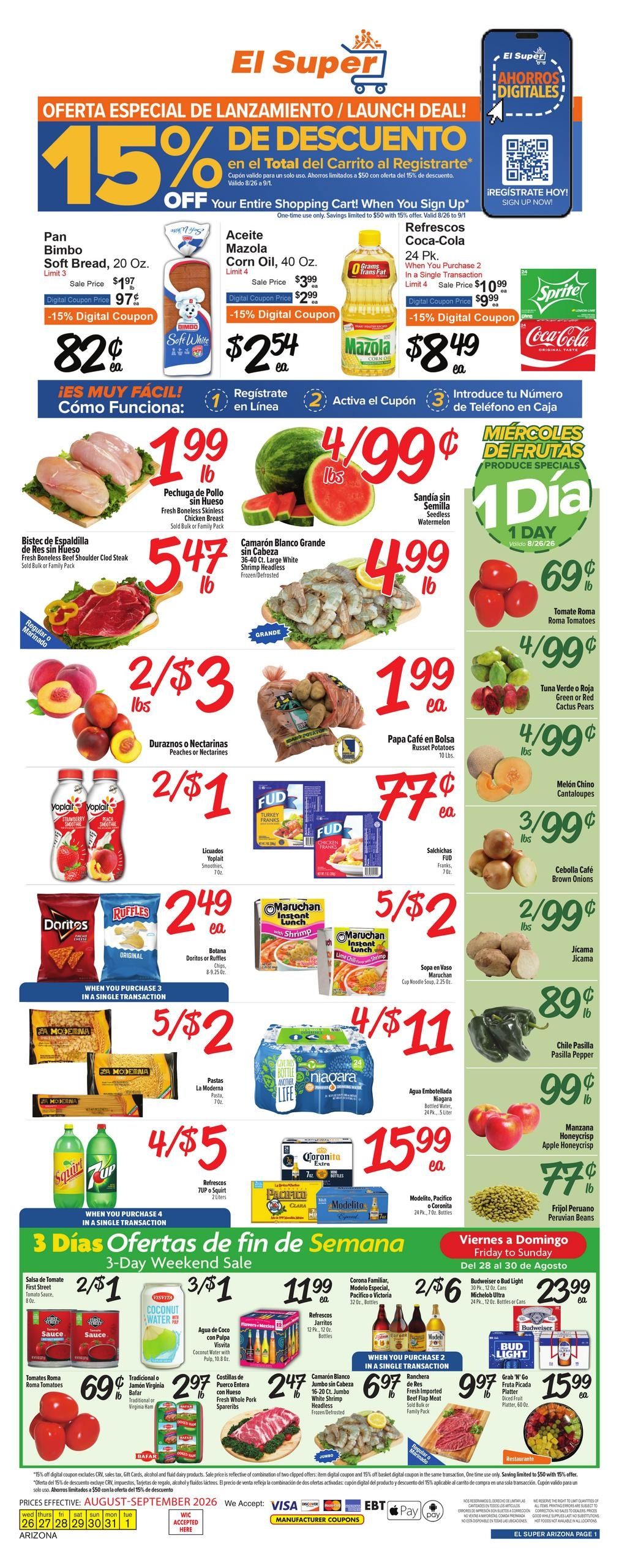 El Super (Apache Junction Area, AZ) Weekly Ad August 26 - September 1, 2026