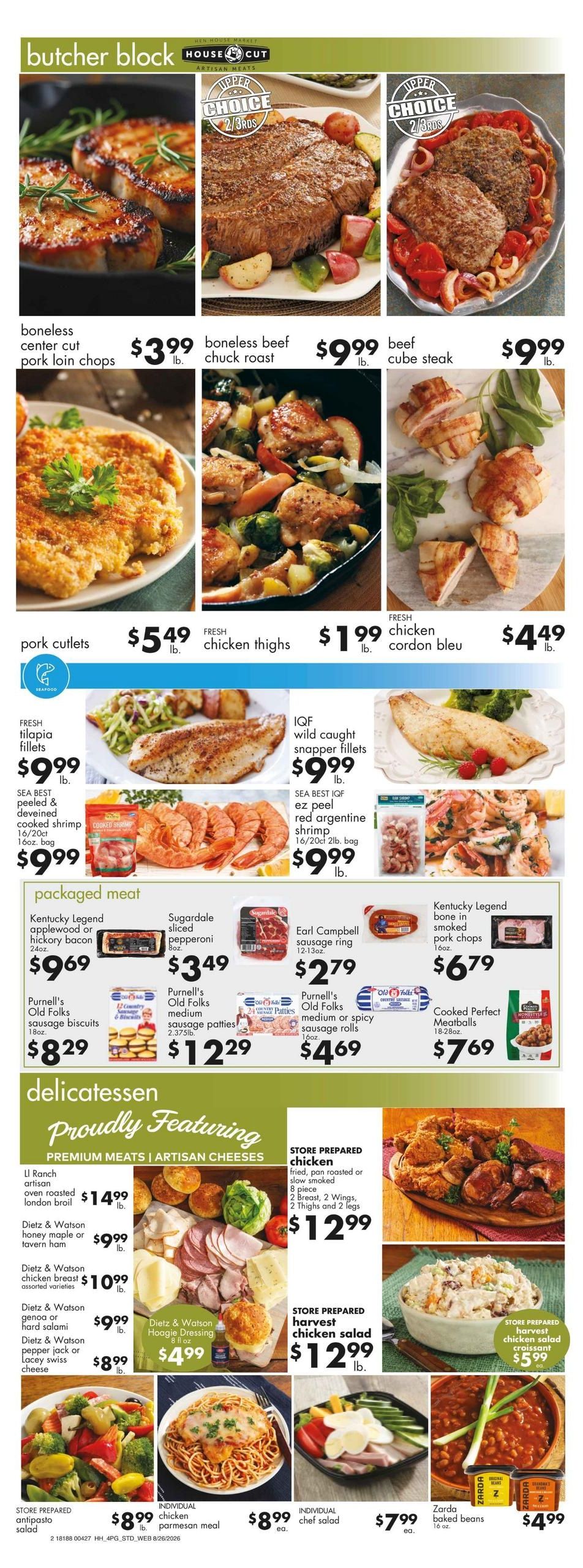 Hen House Weekly Ad August 26 - September 1, 2026