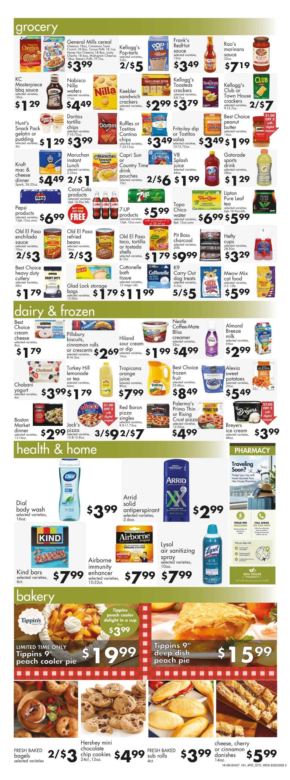 Hen House Weekly Ad August 26 - September 1, 2026