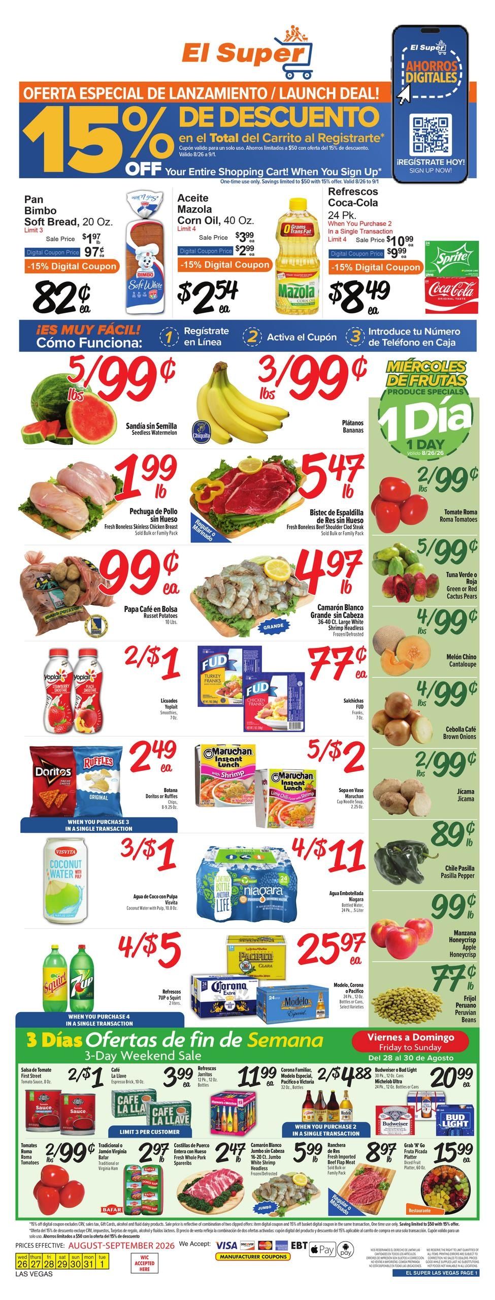 El Super (Henderson Area, NV) Weekly Ad August 26 - September 1, 2026