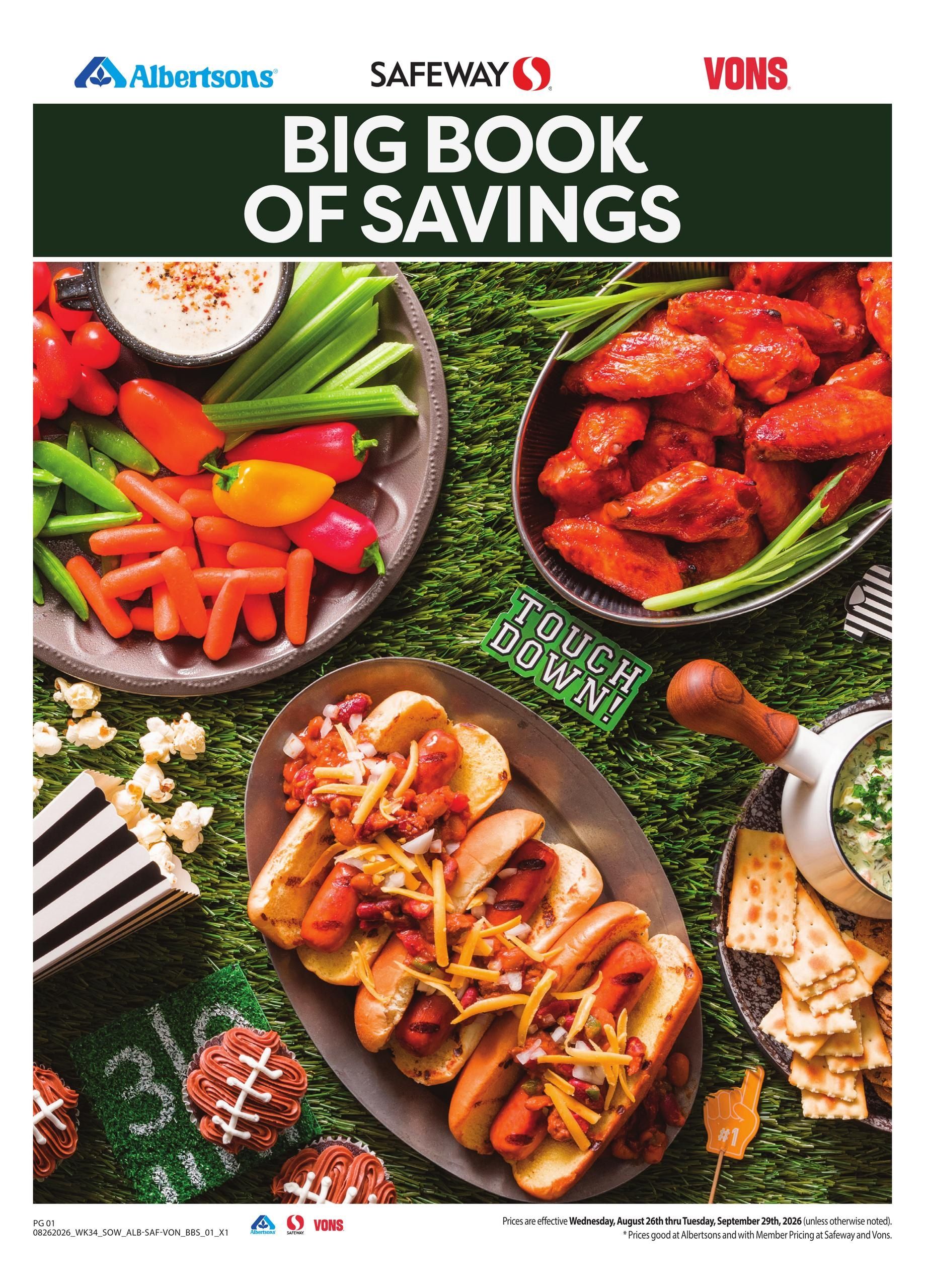 Vons (Las Vegas–The Lakes Area, NV) Big Book of Savings Weekly Ad August 26 - September 29, 2026