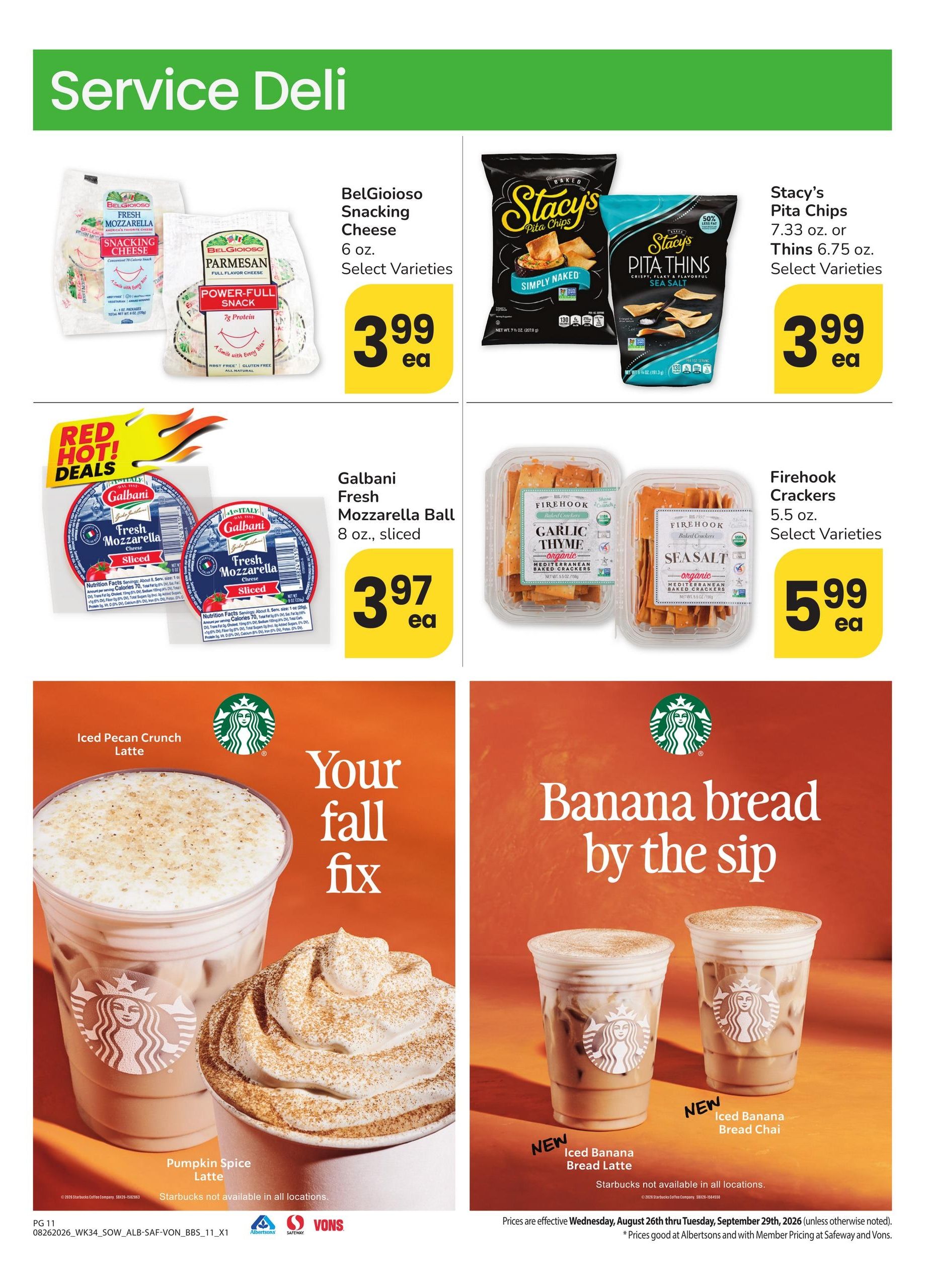 Vons (Las Vegas–The Lakes Area, NV) Big Book of Savings Weekly Ad August 26 - September 29, 2026
