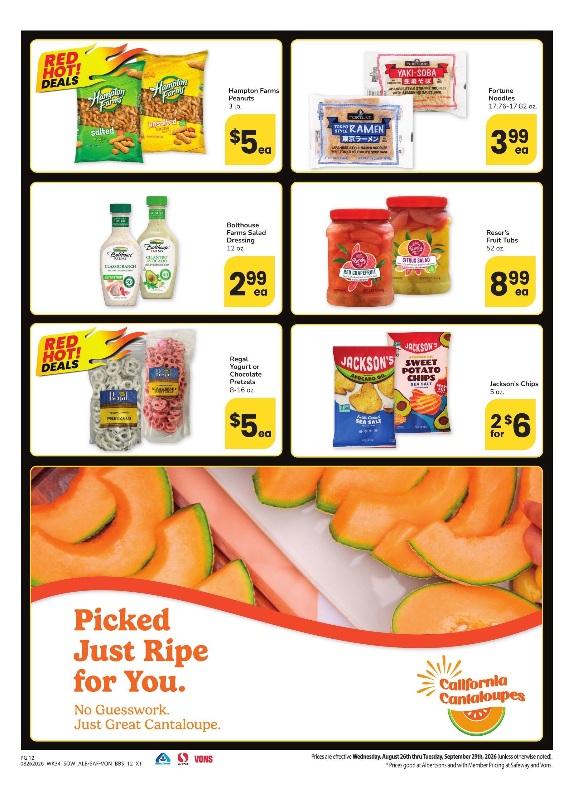 Vons (Las Vegas–The Lakes Area, NV) Big Book of Savings Weekly Ad August 26 - September 29, 2026