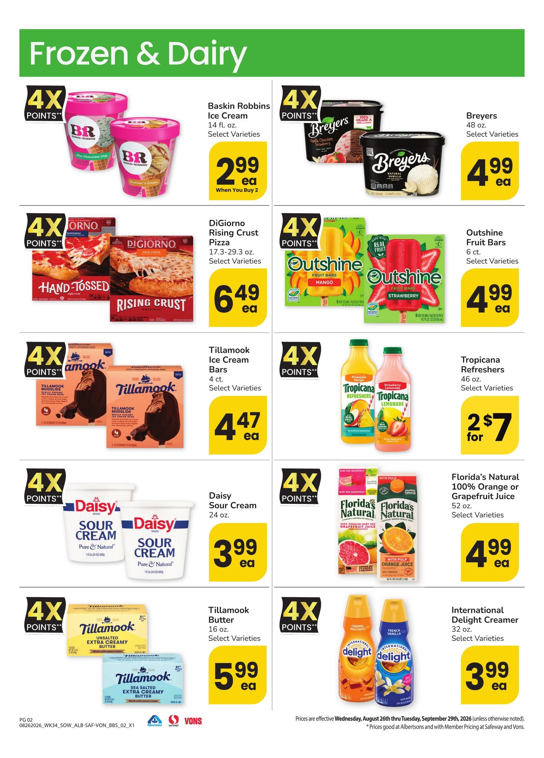 Vons (Las Vegas–The Lakes Area, NV) Big Book of Savings Weekly Ad August 26 - September 29, 2026