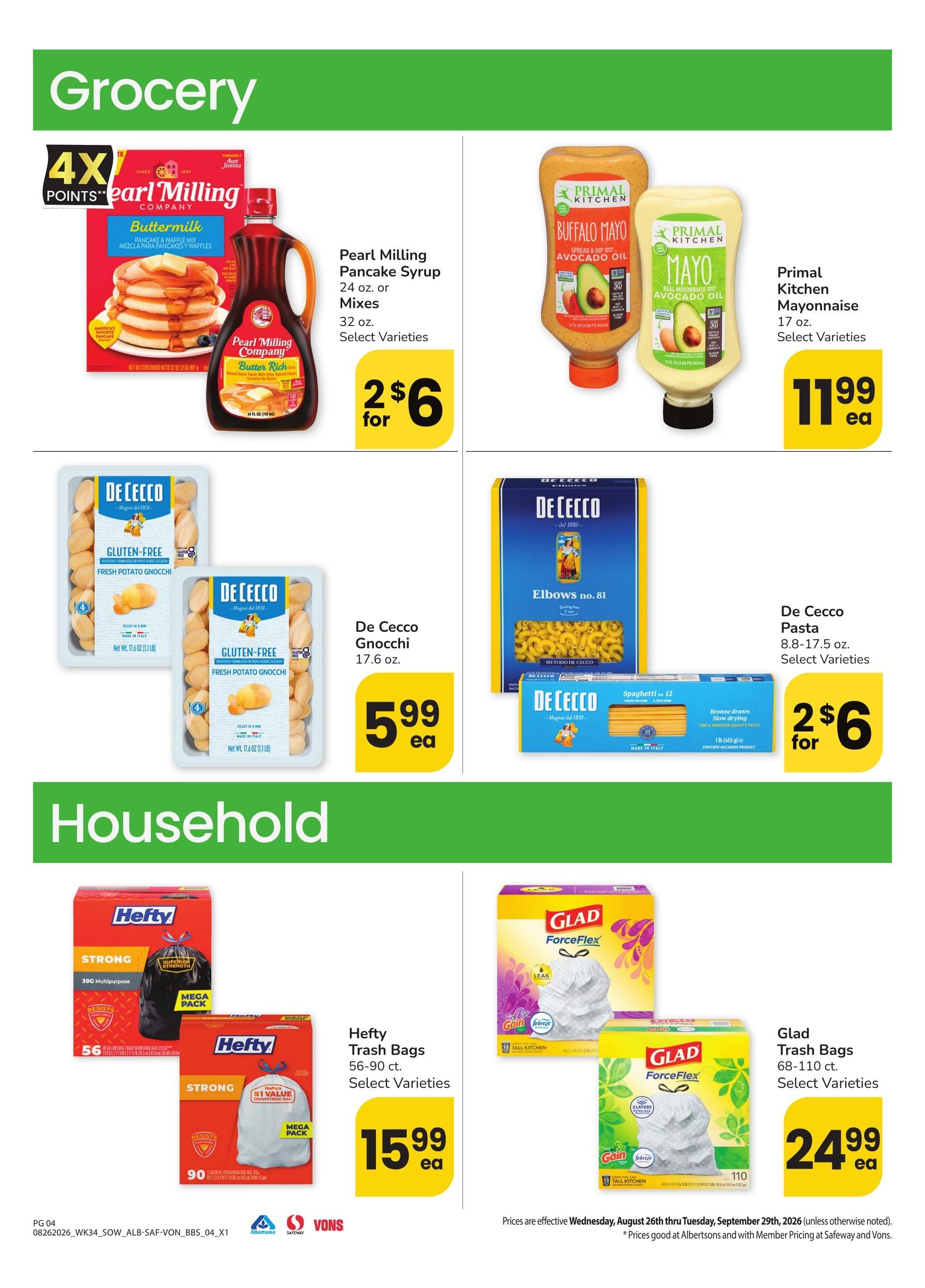 Vons (Las Vegas–The Lakes Area, NV) Big Book of Savings Weekly Ad August 26 - September 29, 2026