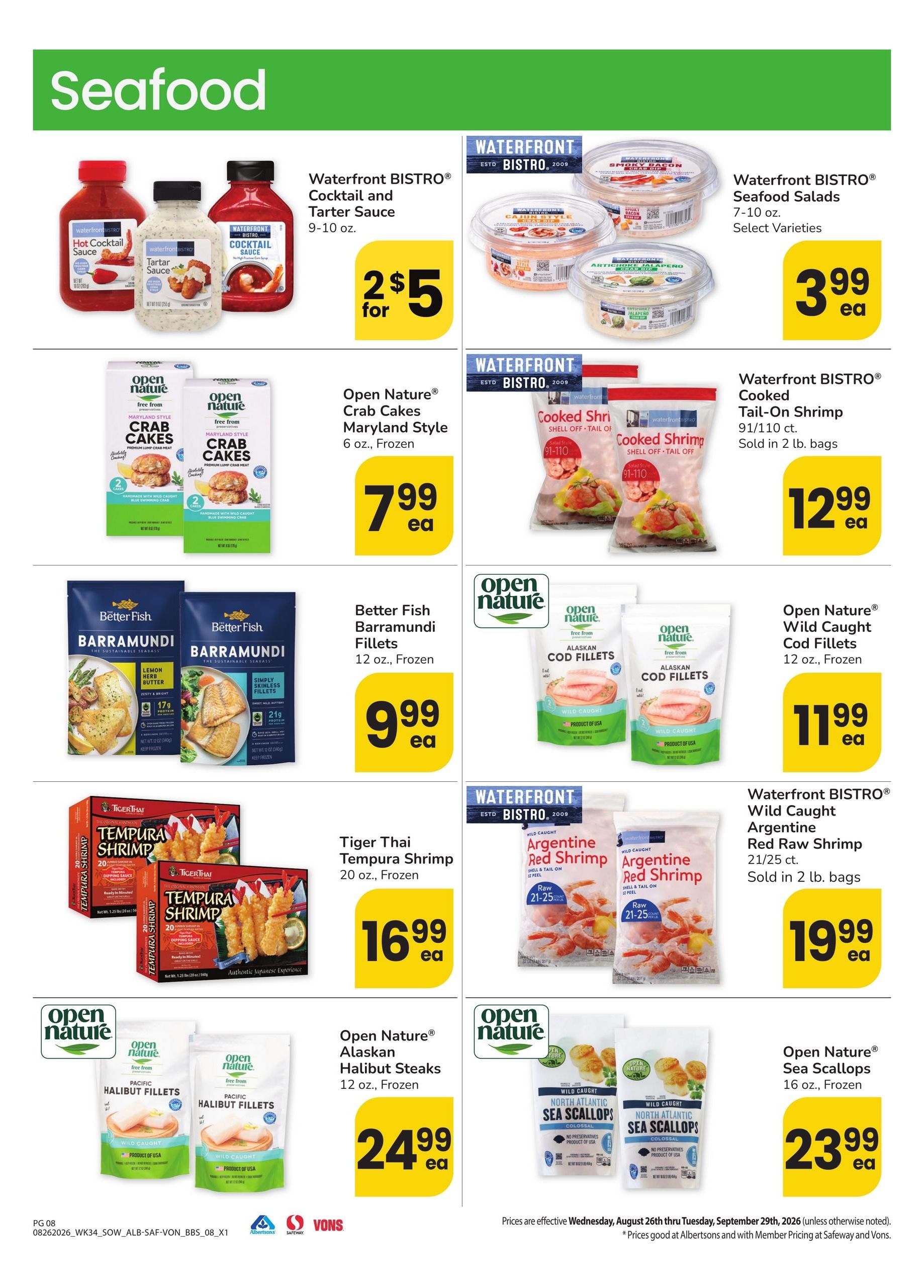 Vons (Las Vegas–The Lakes Area, NV) Big Book of Savings Weekly Ad August 26 - September 29, 2026
