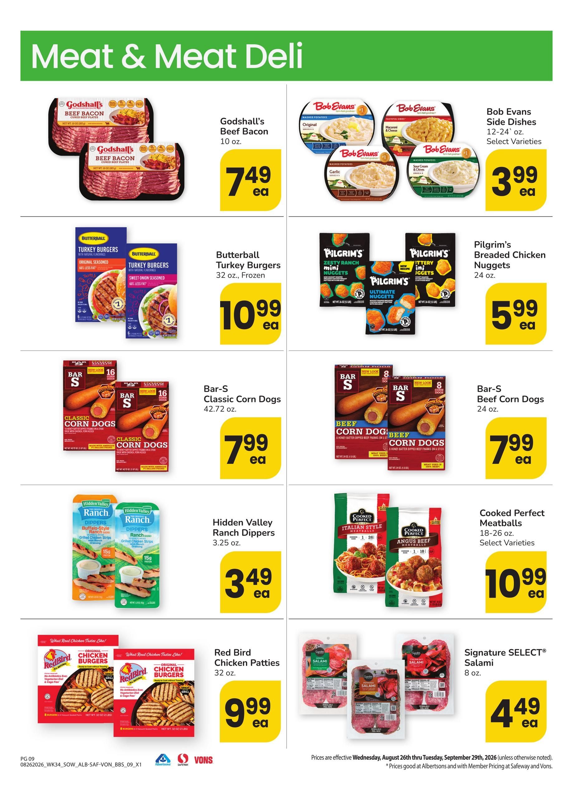 Vons (Las Vegas–The Lakes Area, NV) Big Book of Savings Weekly Ad August 26 - September 29, 2026