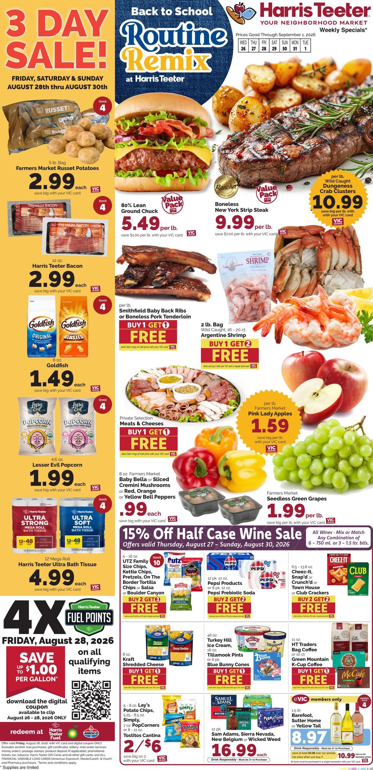 Harris Teeter (Charleston-North Charleston Area, SC) Weekly Ad August 26 - September 1, 2026