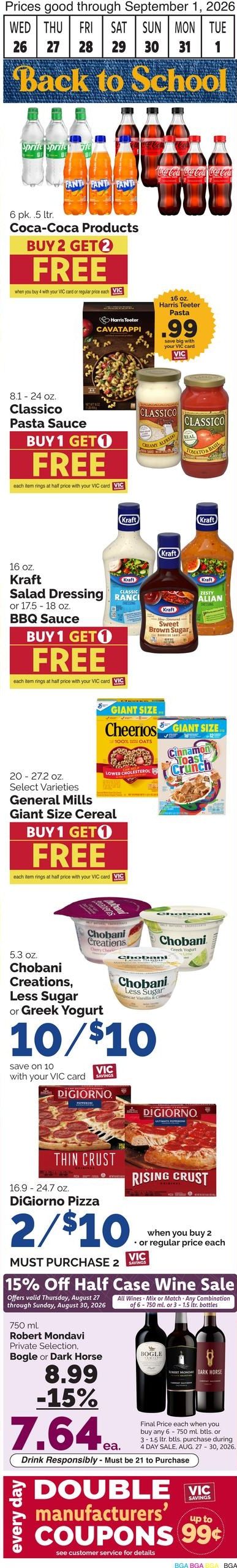 Harris Teeter (Charleston-North Charleston Area, SC) Weekly Ad August 26 - September 1, 2026