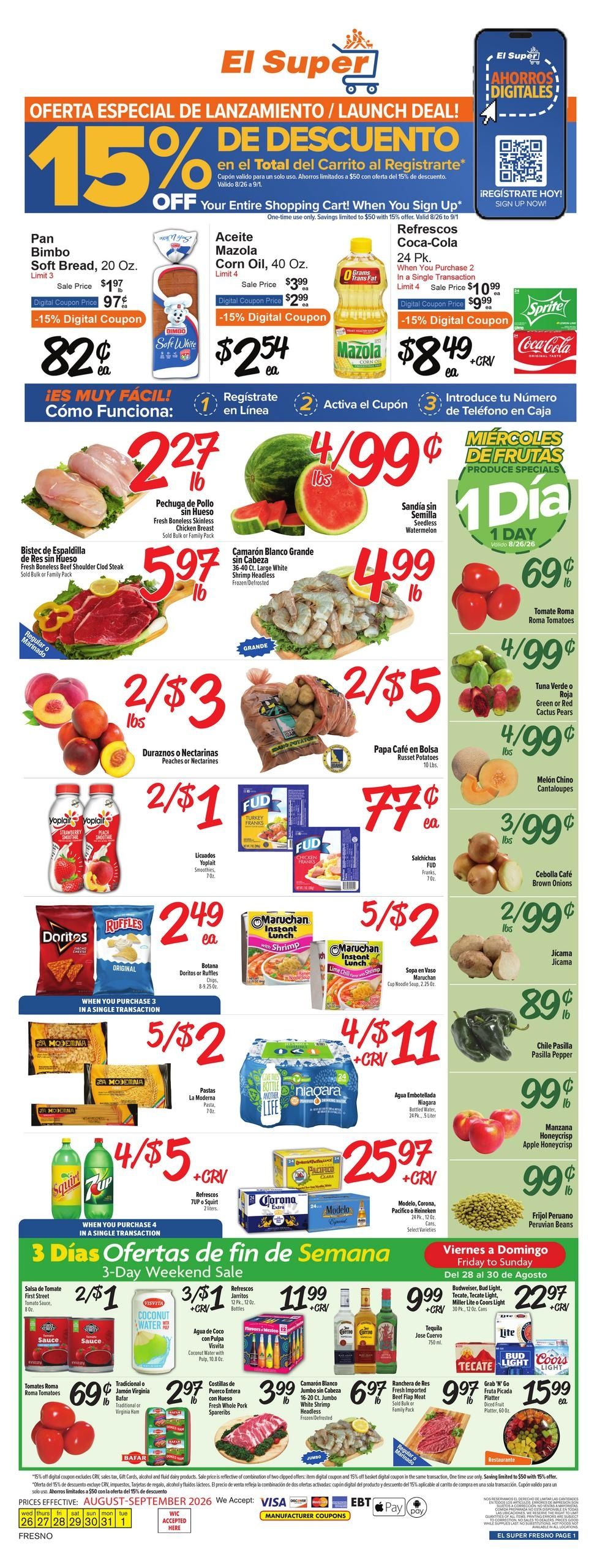 El Super (Clovis Area, CA) Weekly Ad August 26 - September 1, 2026