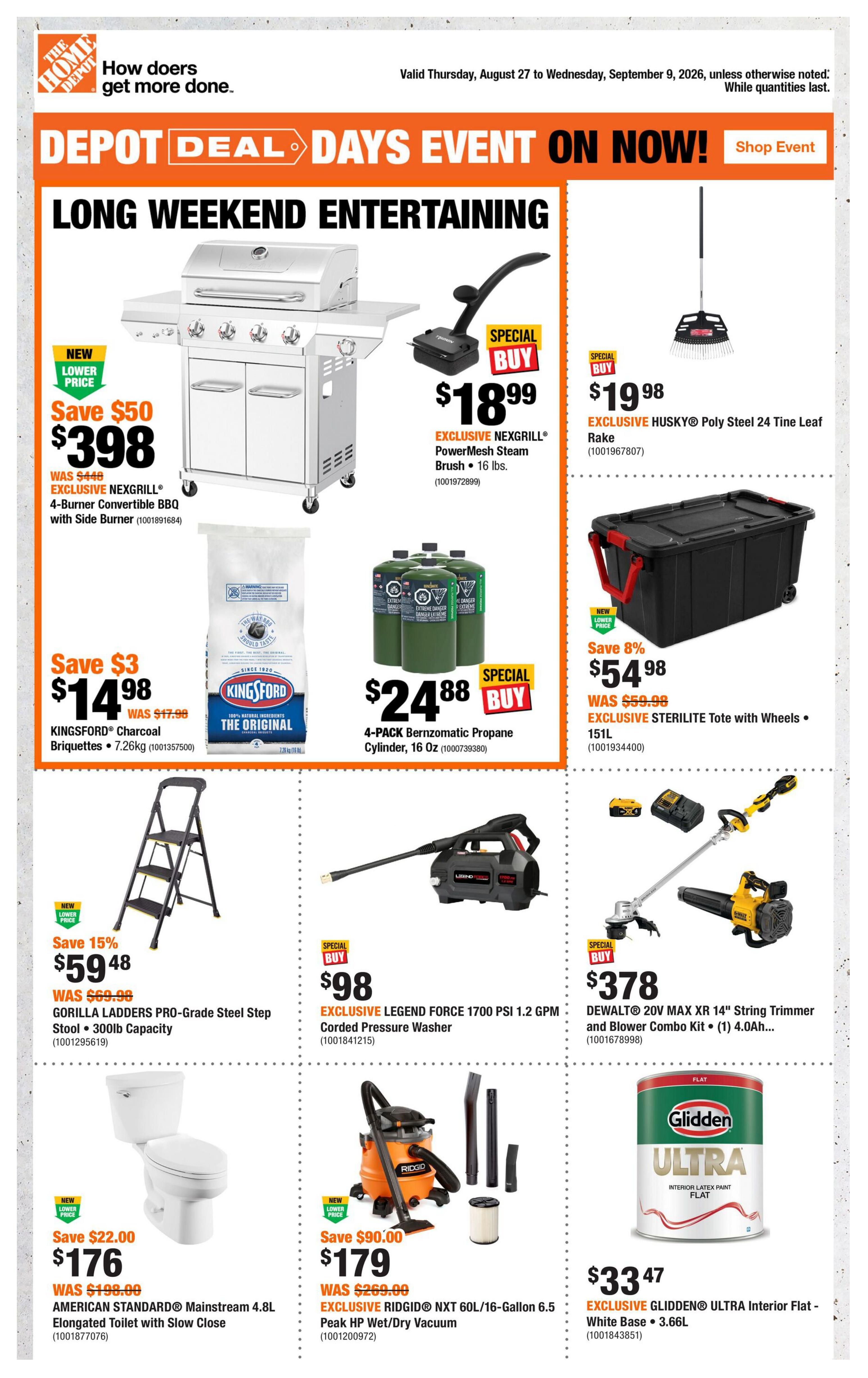 Home Depot (ON) Flyer August 27 to September 9