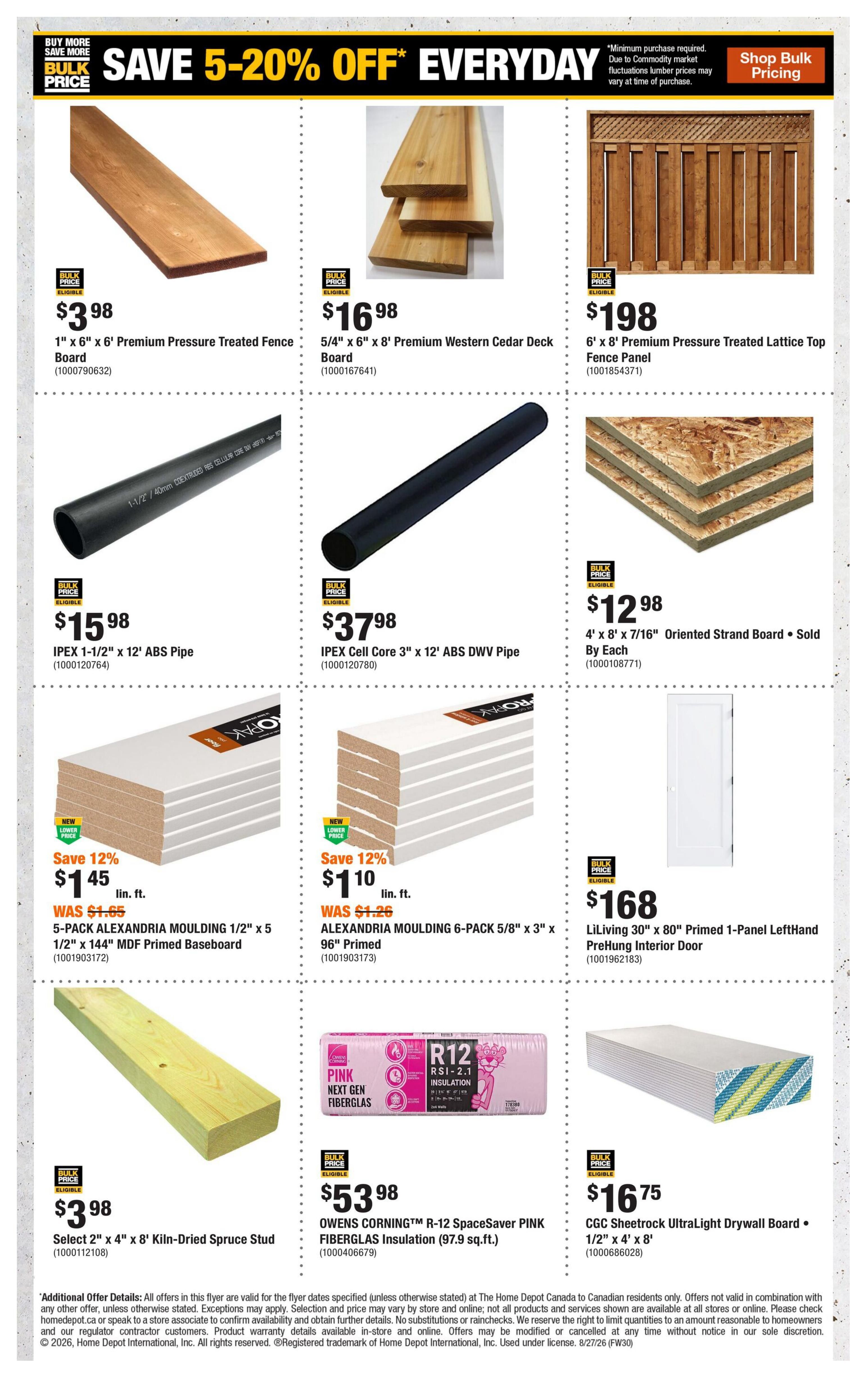 Home Depot (ON) Flyer August 27 to September 9