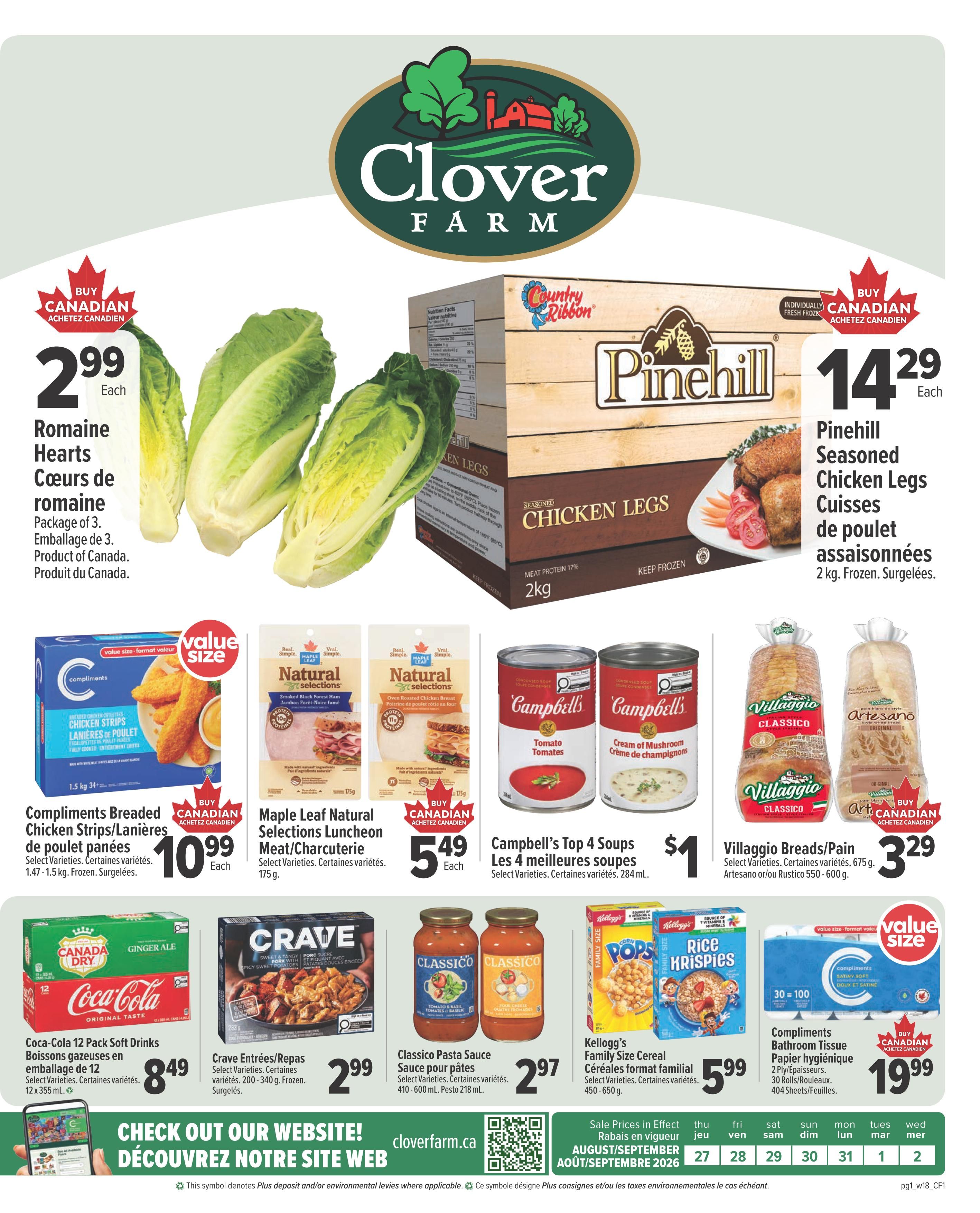 Clover Farm (Atlantic) Flyer August 27 to September 2