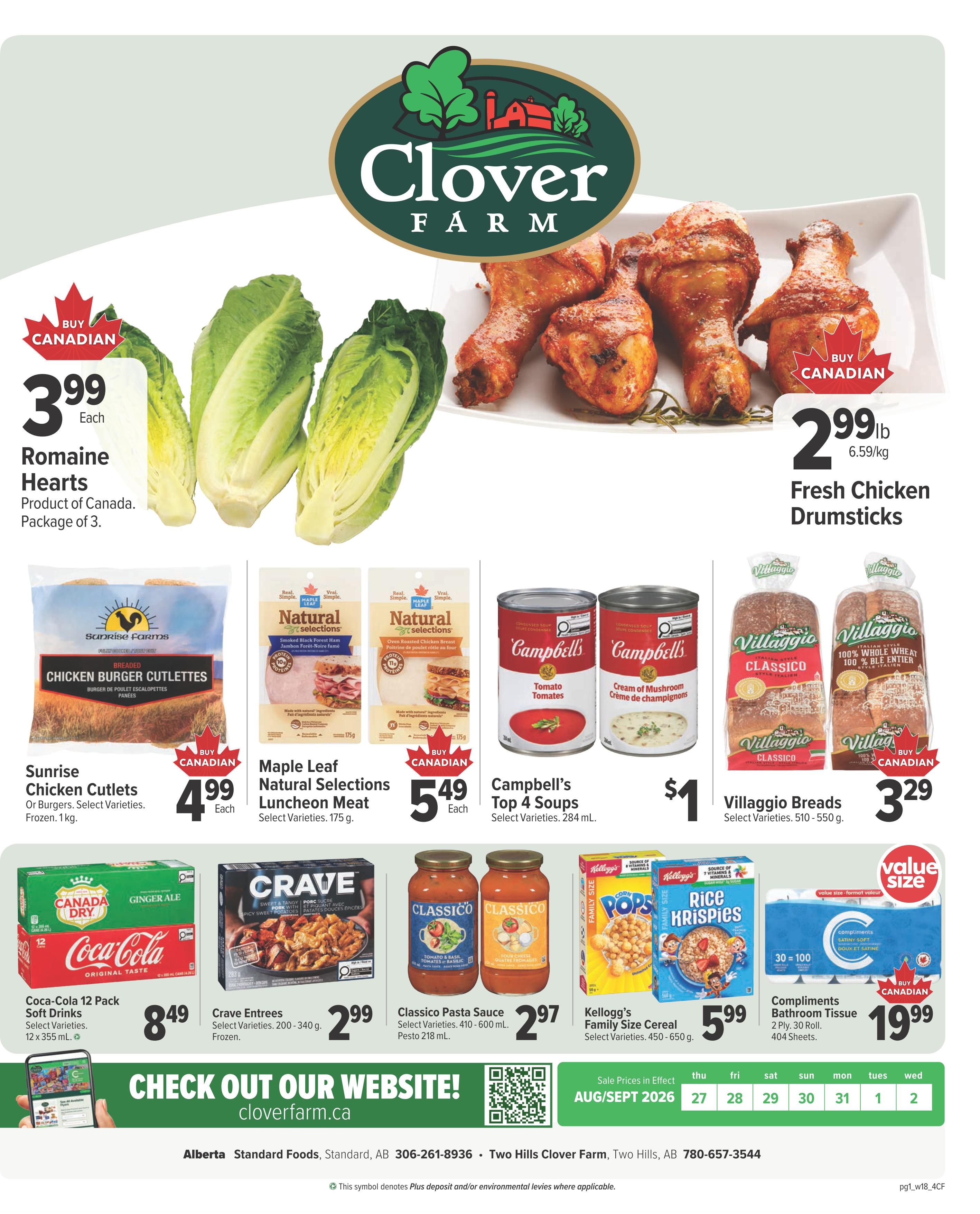 Clover Farm (AB) Flyer August 27 to September 2