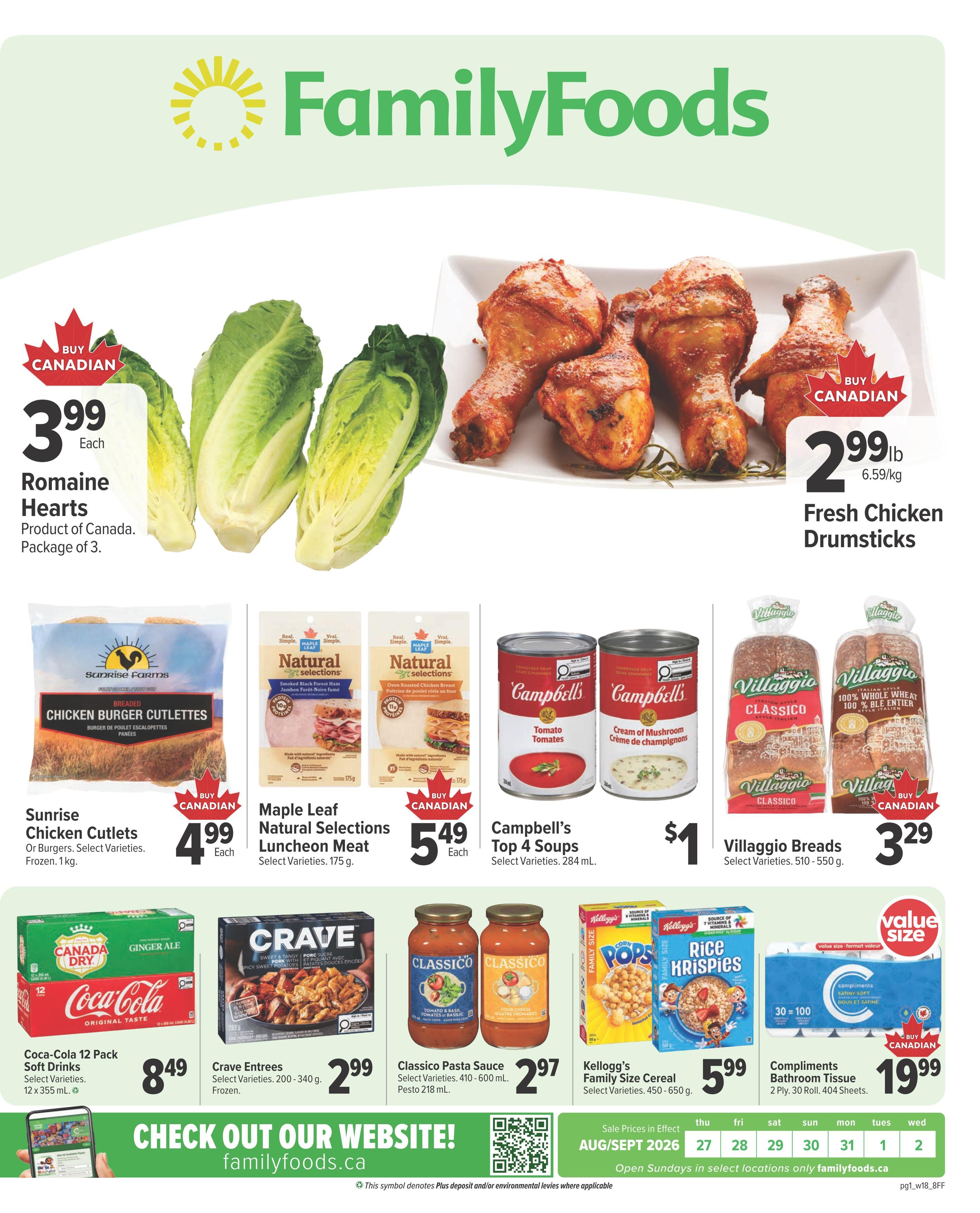 Family Foods Flyer August 27 to September 2