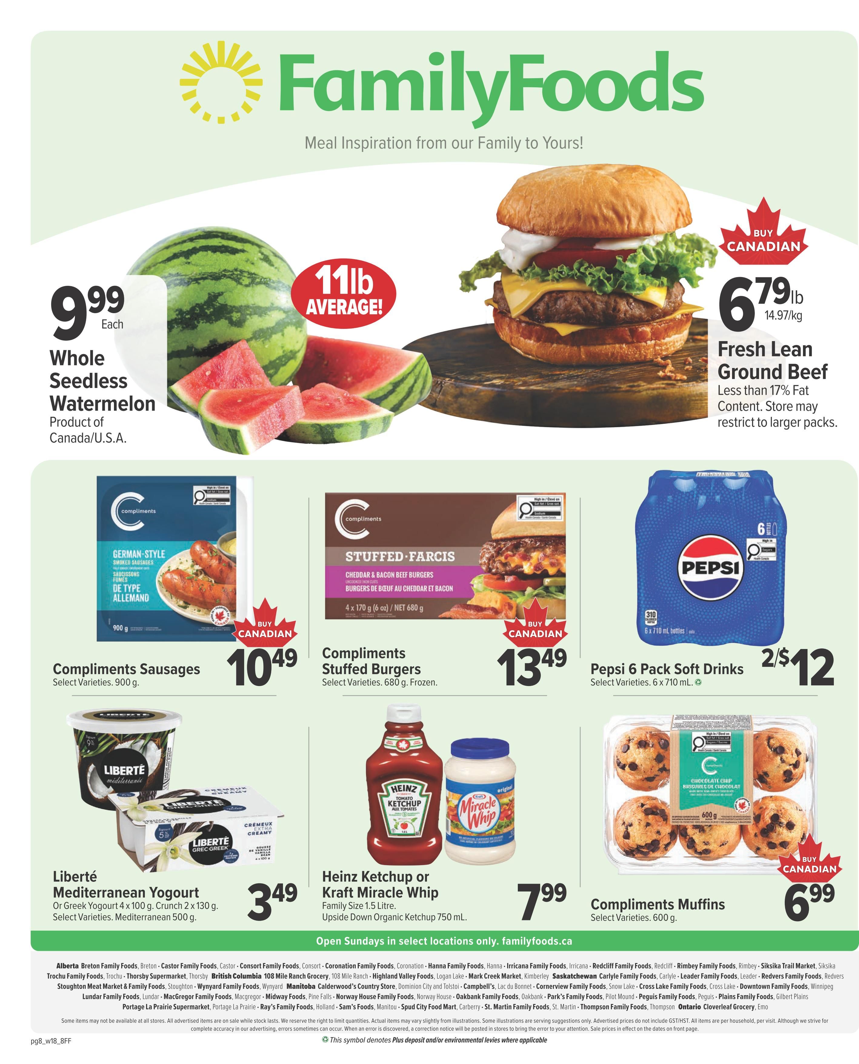Family Foods Flyer August 27 to September 2