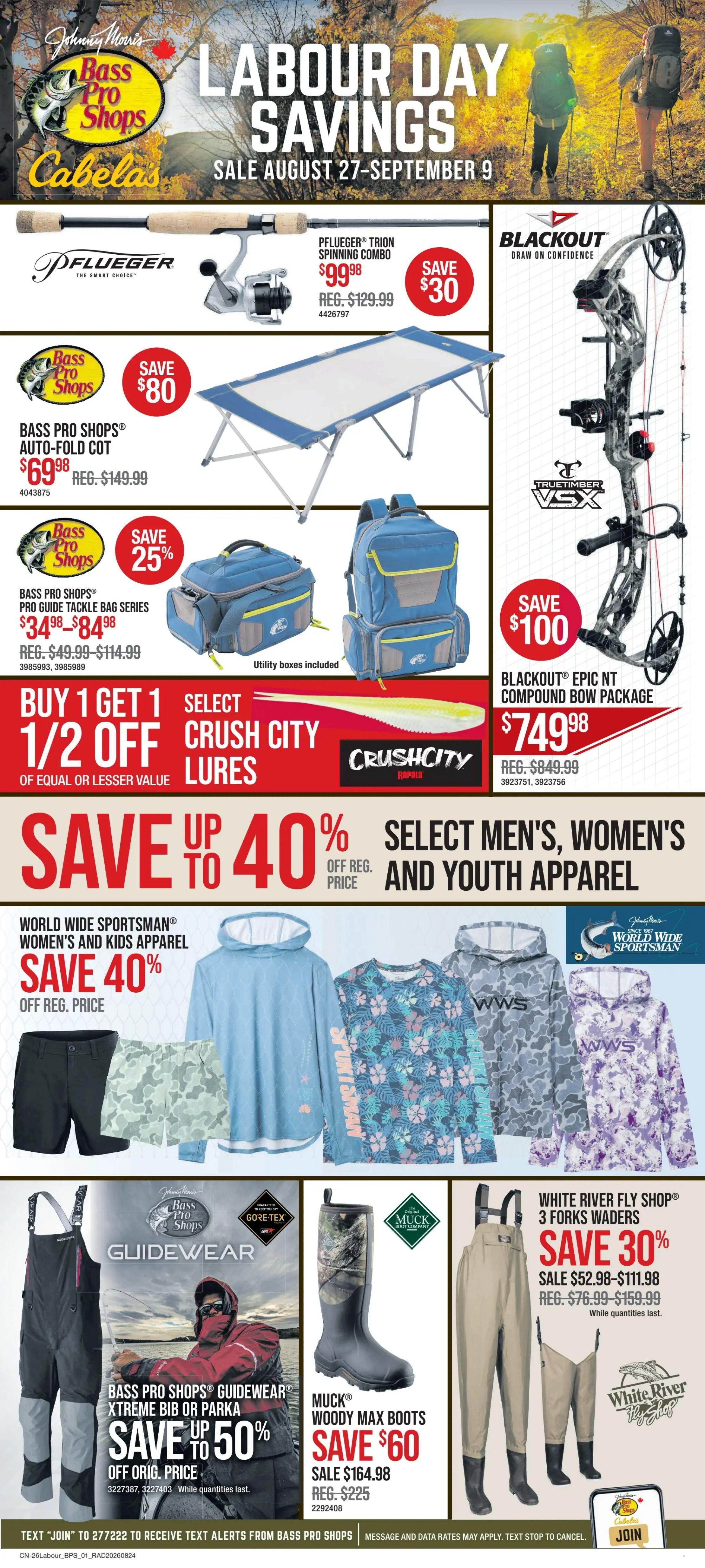 Bass Pro Shops Flyer August 27 to September 9
