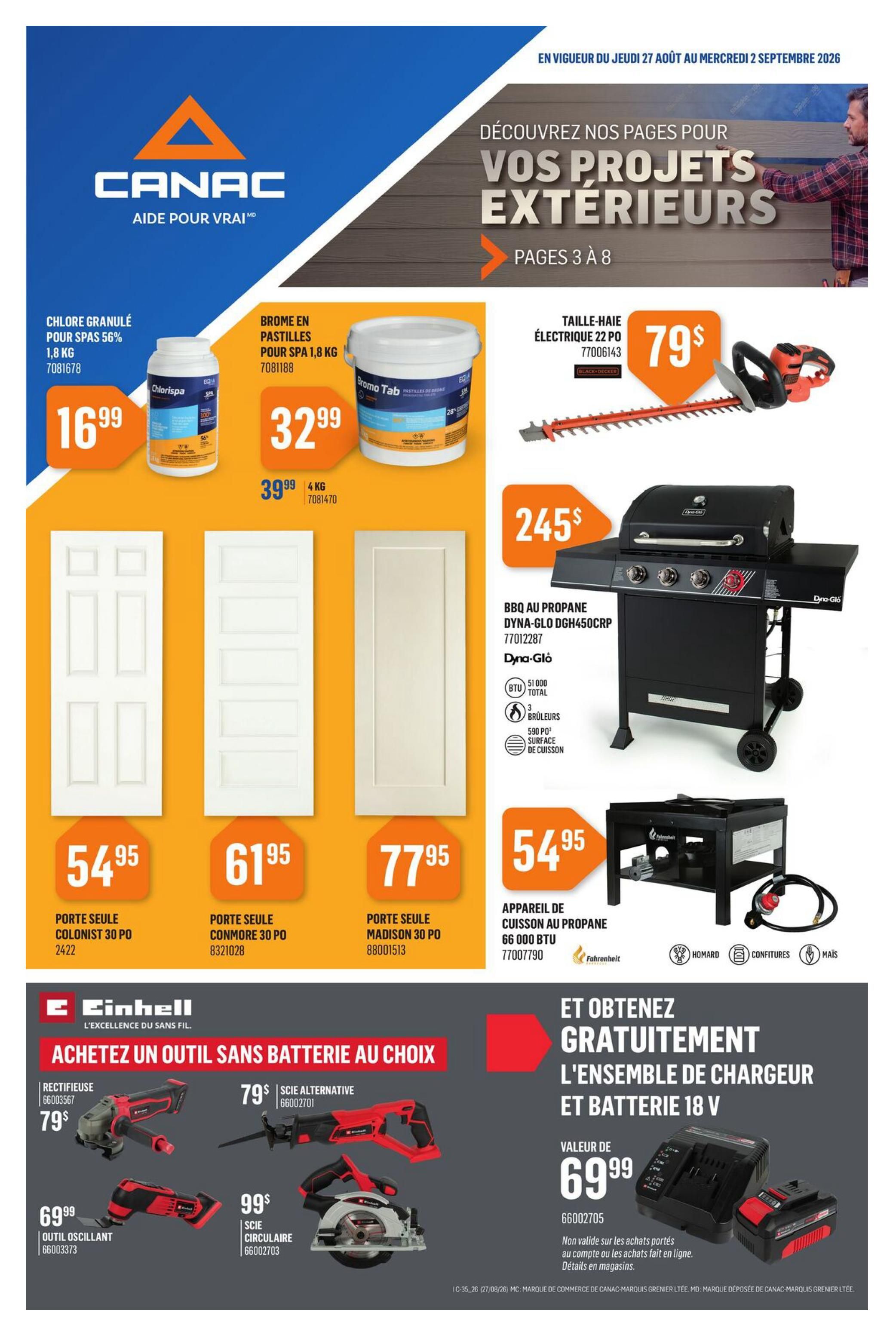 Canac Flyer August 27 to September 2