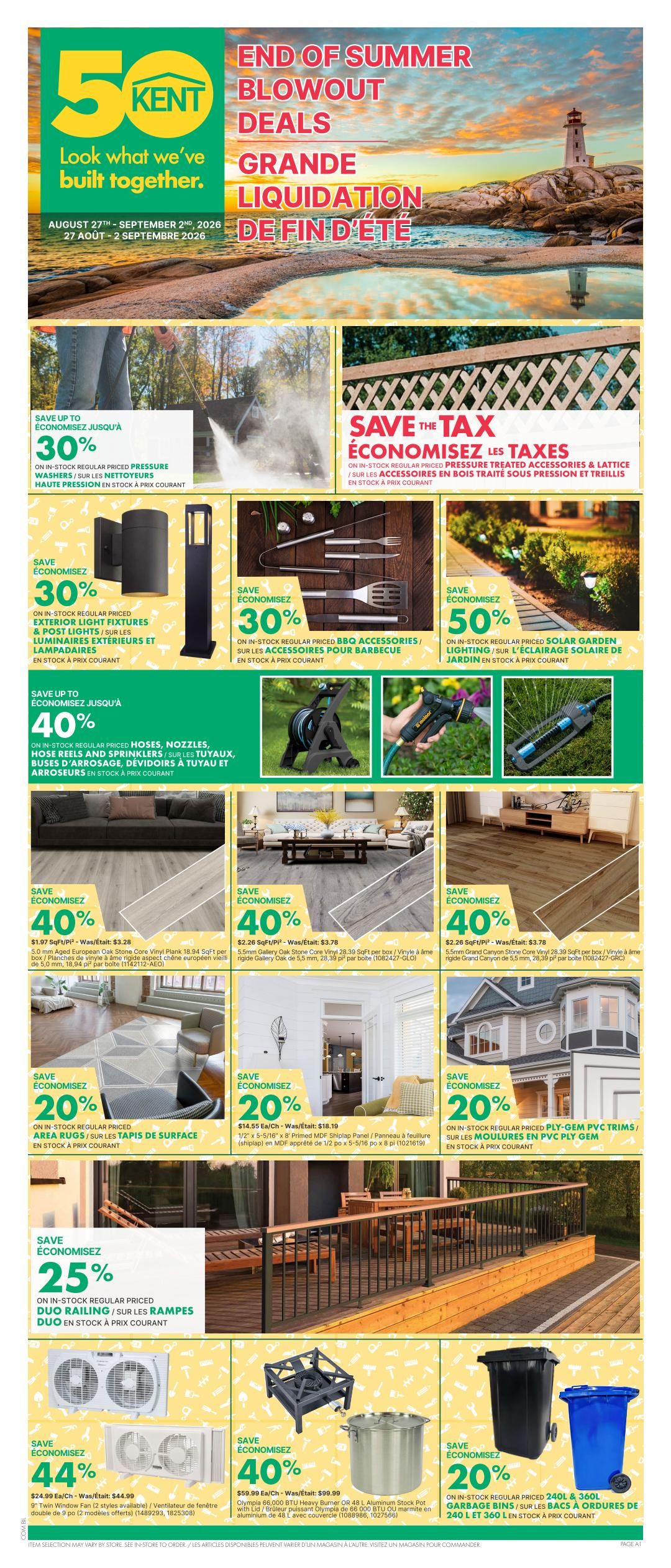 Kent Building Supplies Flyer August 27 to September 2