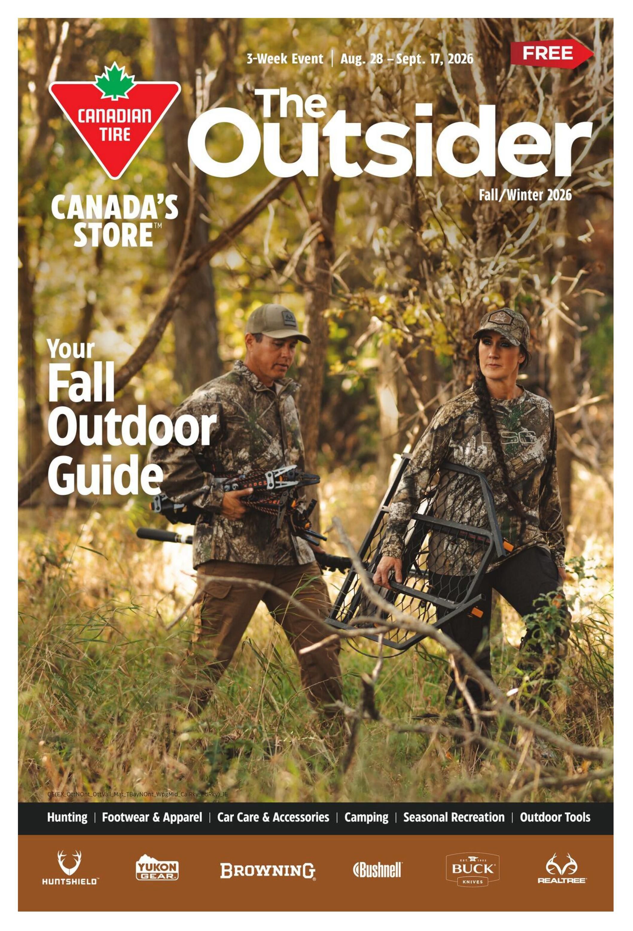 Canadian Tire The Outsider Catalogue August 28 to September 17