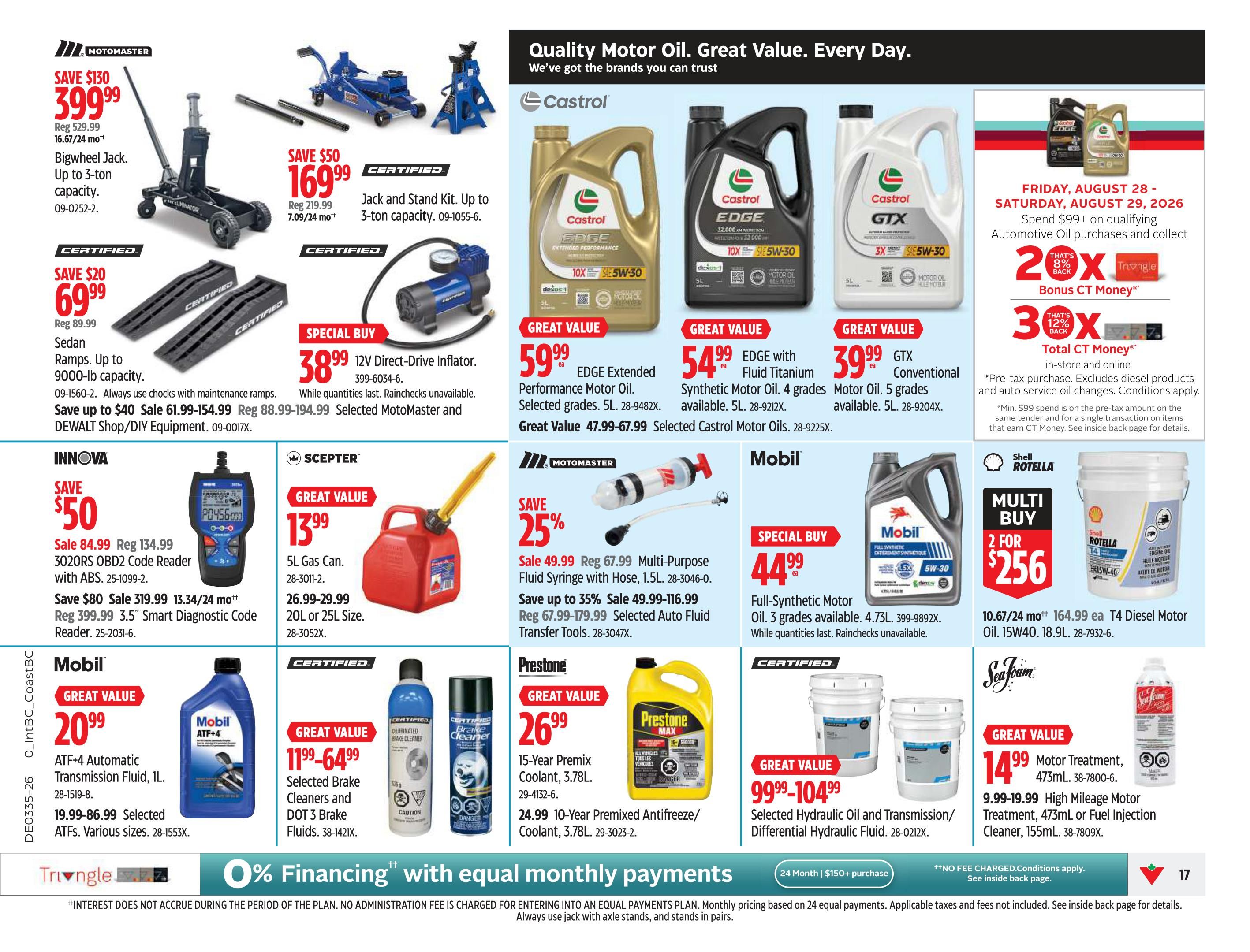 Canadian Tire (West) Flyer August 28 to September 3