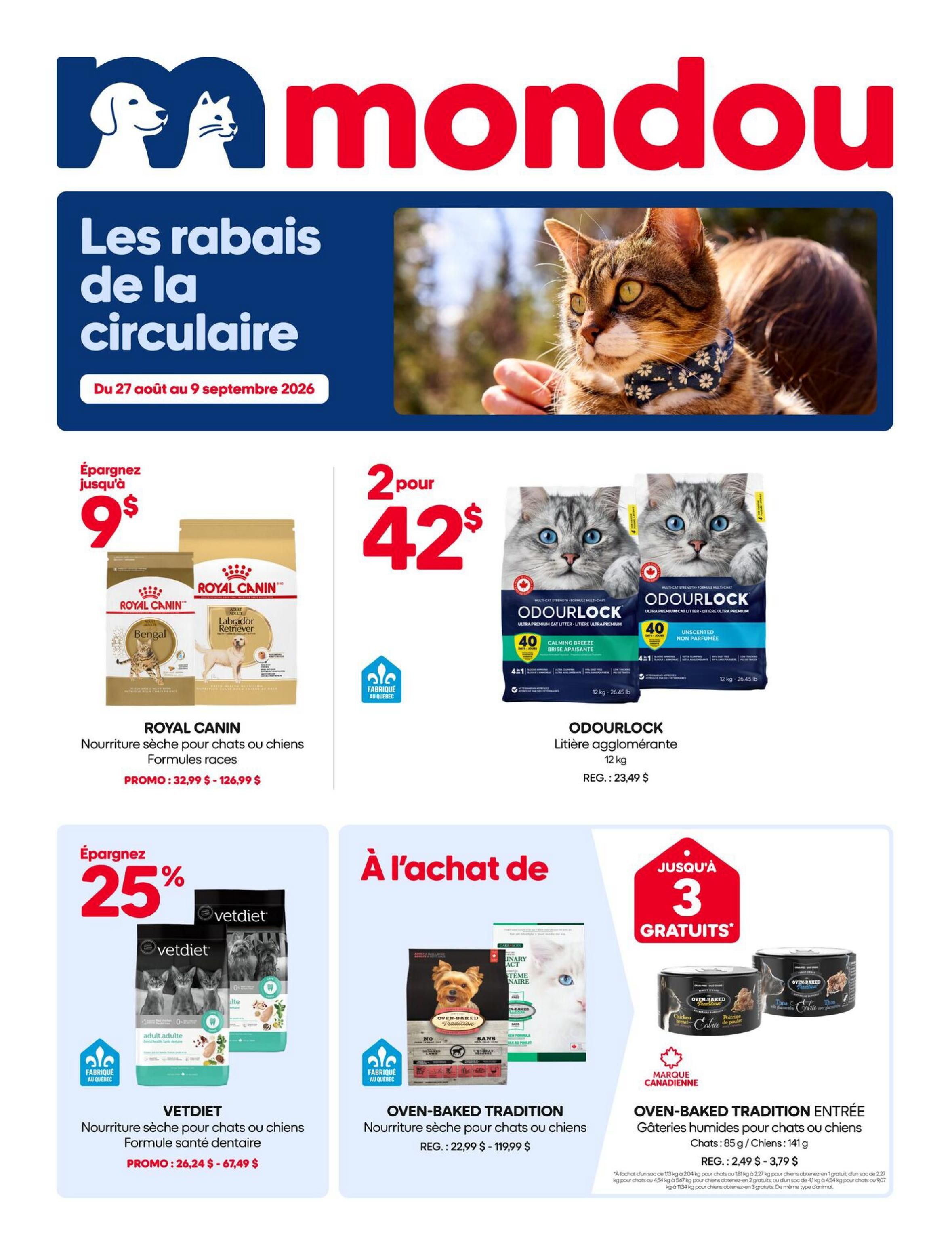 Mondou Flyer August 27 to September 9